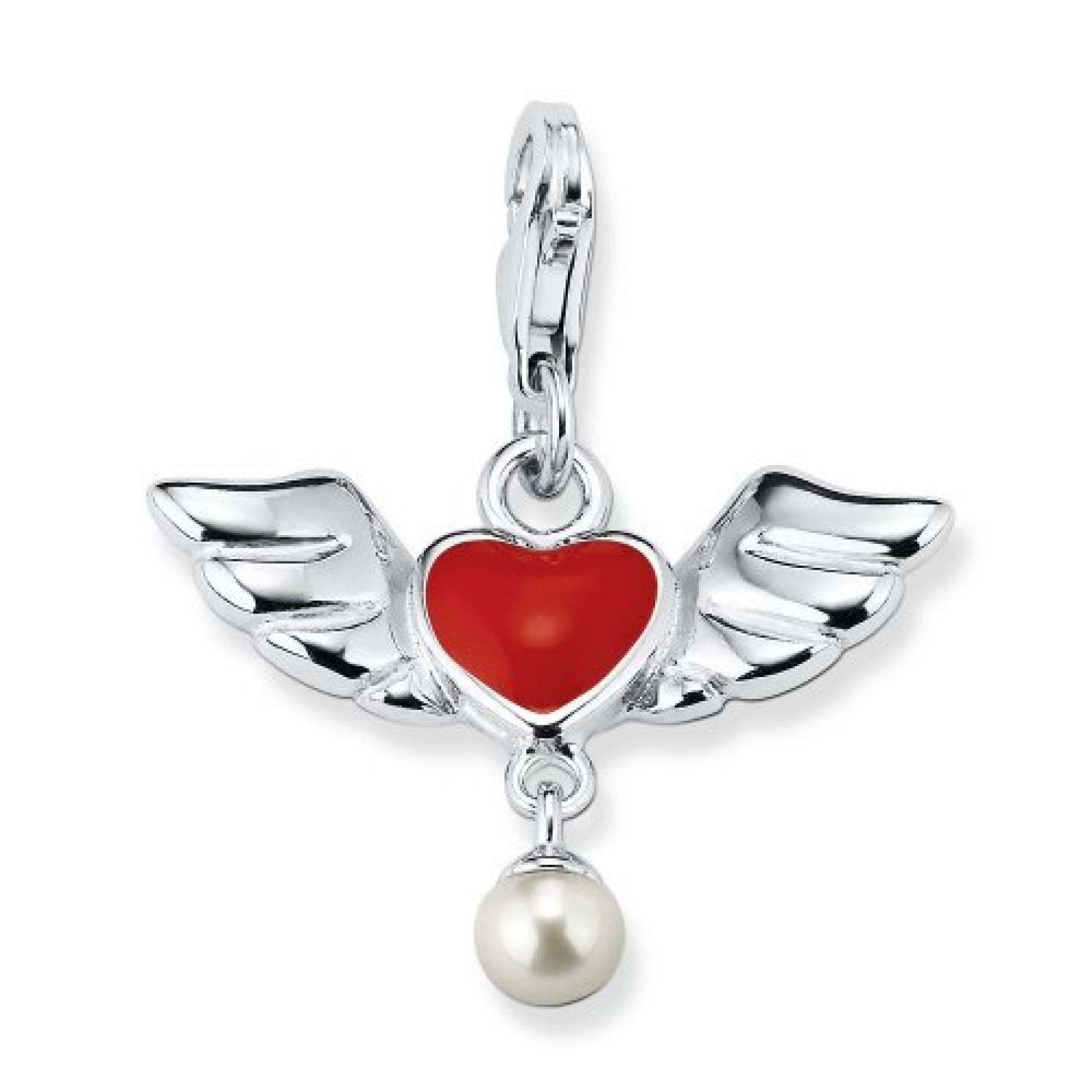 s.Oliver Damen-Charm Herz Silber 925 403474 