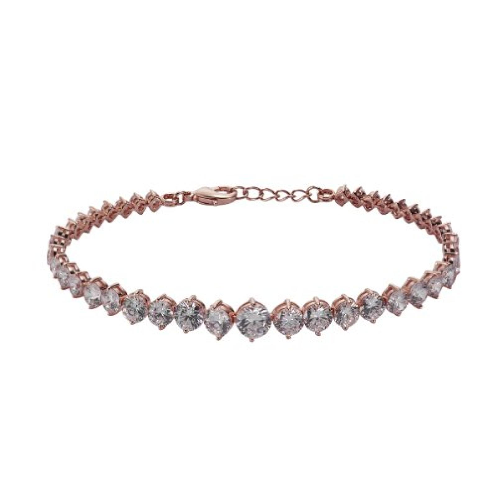 Celesta Damen-Armreif Fashion Messing Zirkonia Celesta weiß rotvergoldet 18cm 358060034 