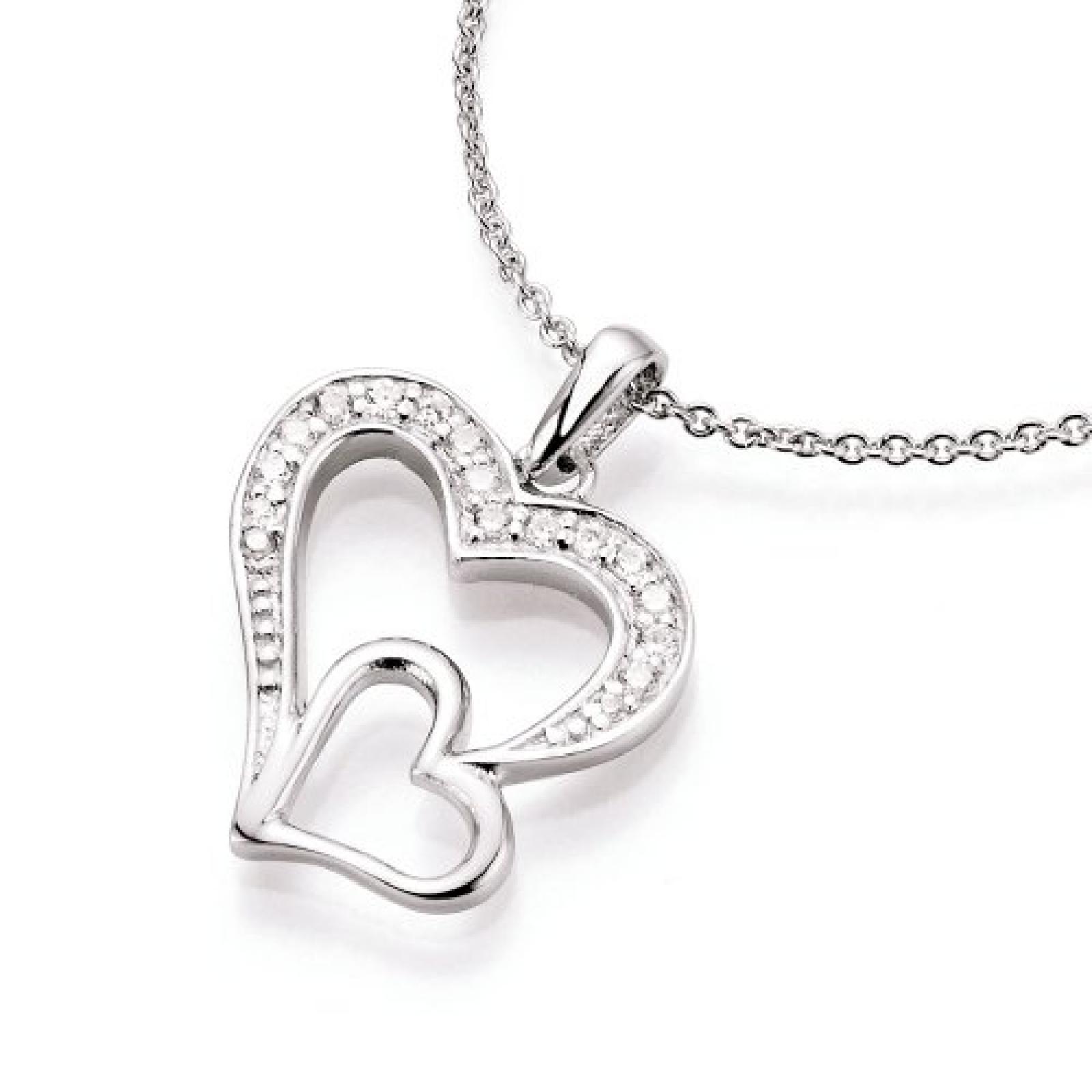 Spirit - New York Damen-Anh&auml;nger 925 SterlingSilber rhodiniert Zirkonia wei&szlig; 99003693430 