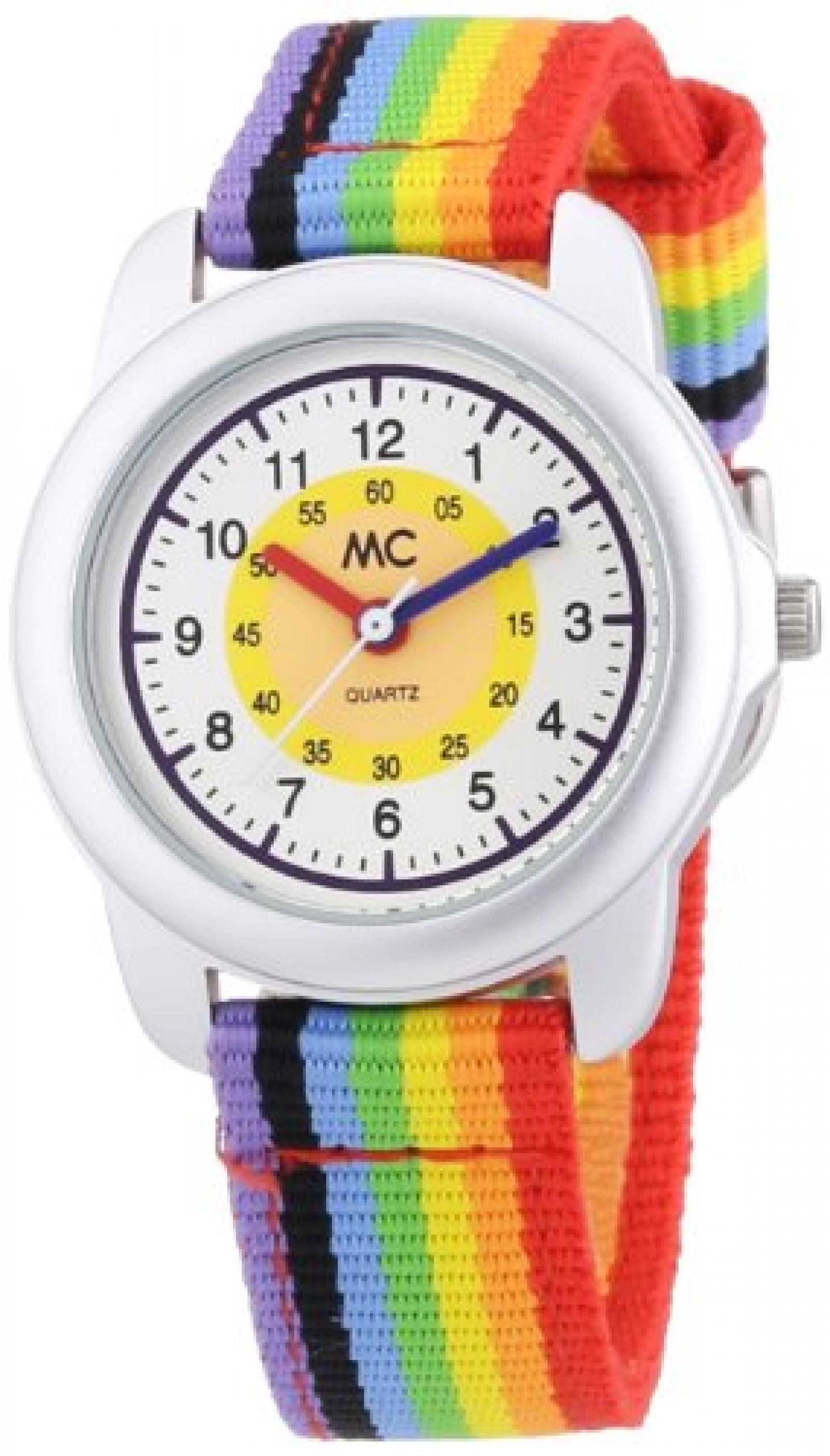 MC Timetrend Unisex-Armbanduhr Regenbogen Lernuhr Quarz Textil 50436 MC Timetrend Unisex-Armbanduhr Regenbogen Lernuhr Quarz Textil 50436
