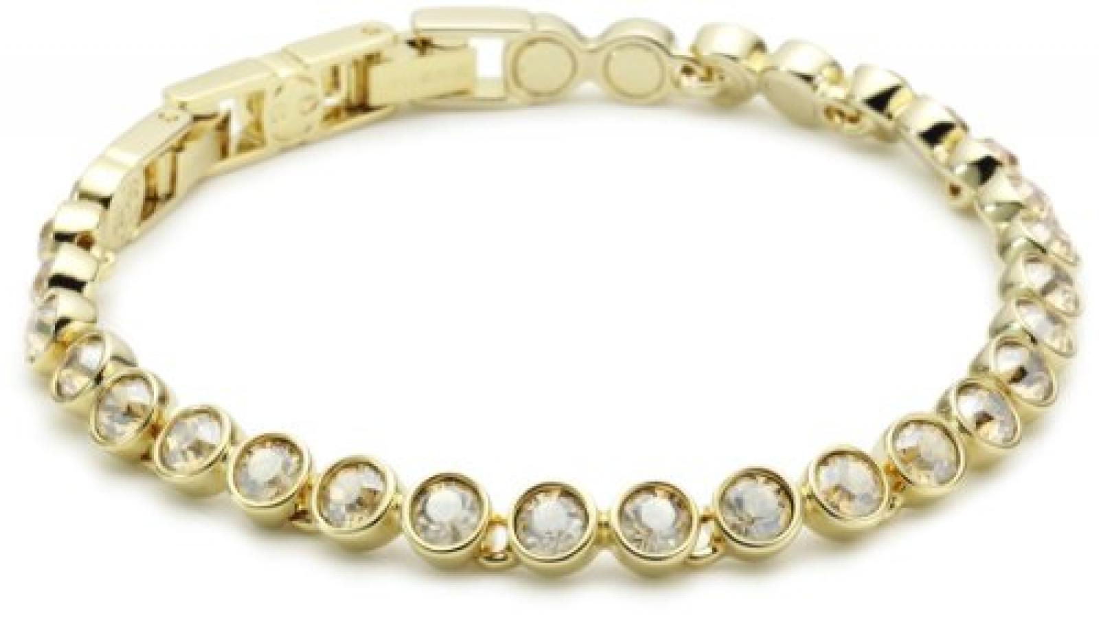 Swarovski Damen-Armband vergoldet 28 Kristalle farblos 17+1.5 cm 992889 
