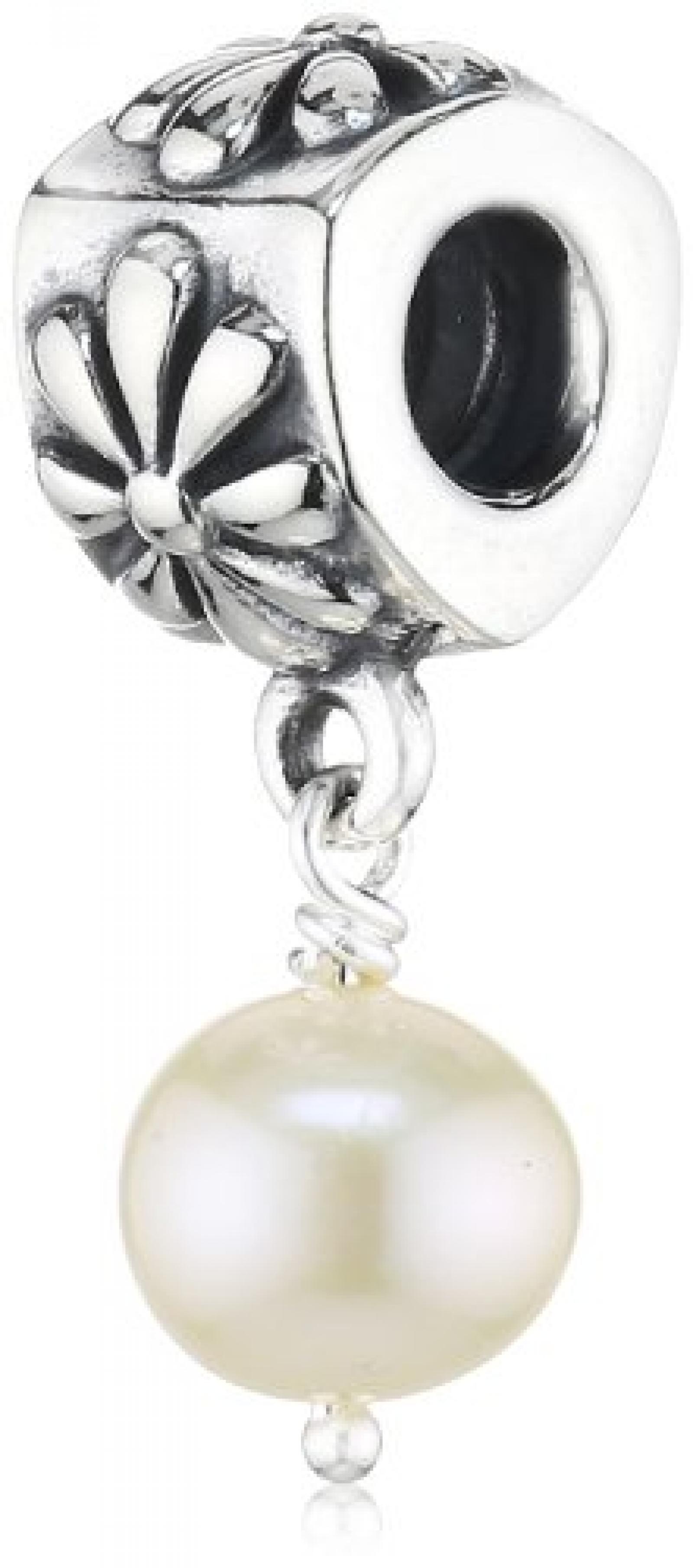 Pandora Damen-Bead Element Sterlingsilber mit weisser Perle 790535P Pandora Damen-Bead Element Sterlingsilber mit weisser Perle 790535P