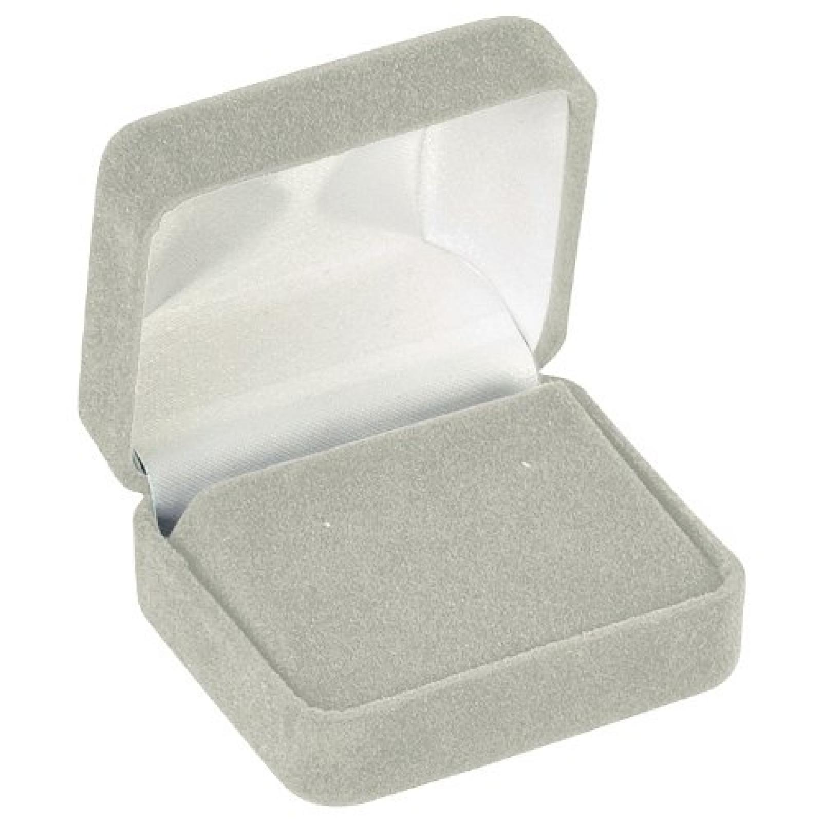 DOUBLE EARRING BOX - LIGHT GREY-DBLE EARRING-W-SLEEVE DOUBLE EARRING BOX - LIGHT GREY-DBLE EARRING-W-SLEEVE