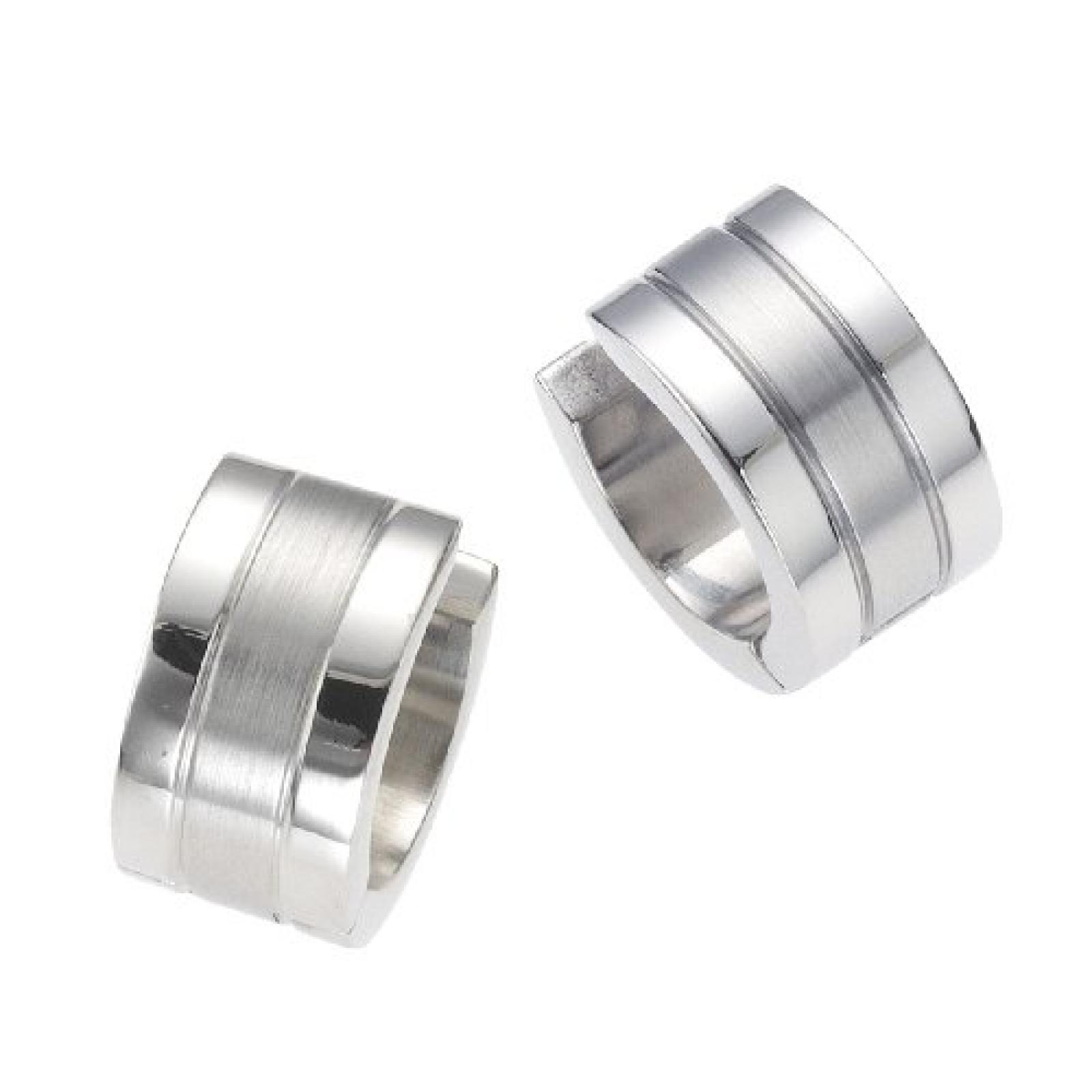 ZEEme Stainless Steel Edelstahlcreole mit einbuchtung 389010012 ZEEme Stainless Steel Edelstahlcreole mit einbuchtung 389010012