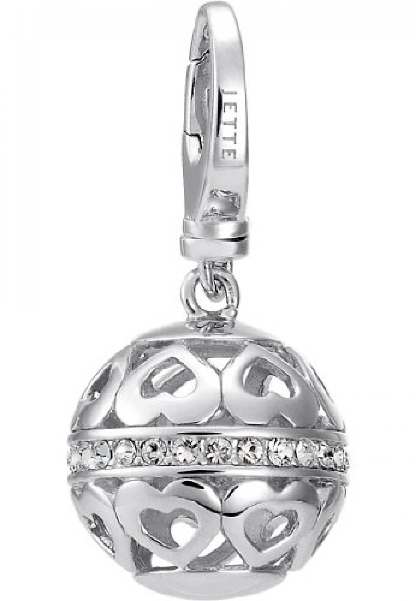 JETTE Charms Damen-Charm Magic Bowl 925er Silber 26 Zirkonia One Size, silber JETTE Charms Damen-Charm Magic Bowl 925er Silber 26 Zirkonia One Size, silber