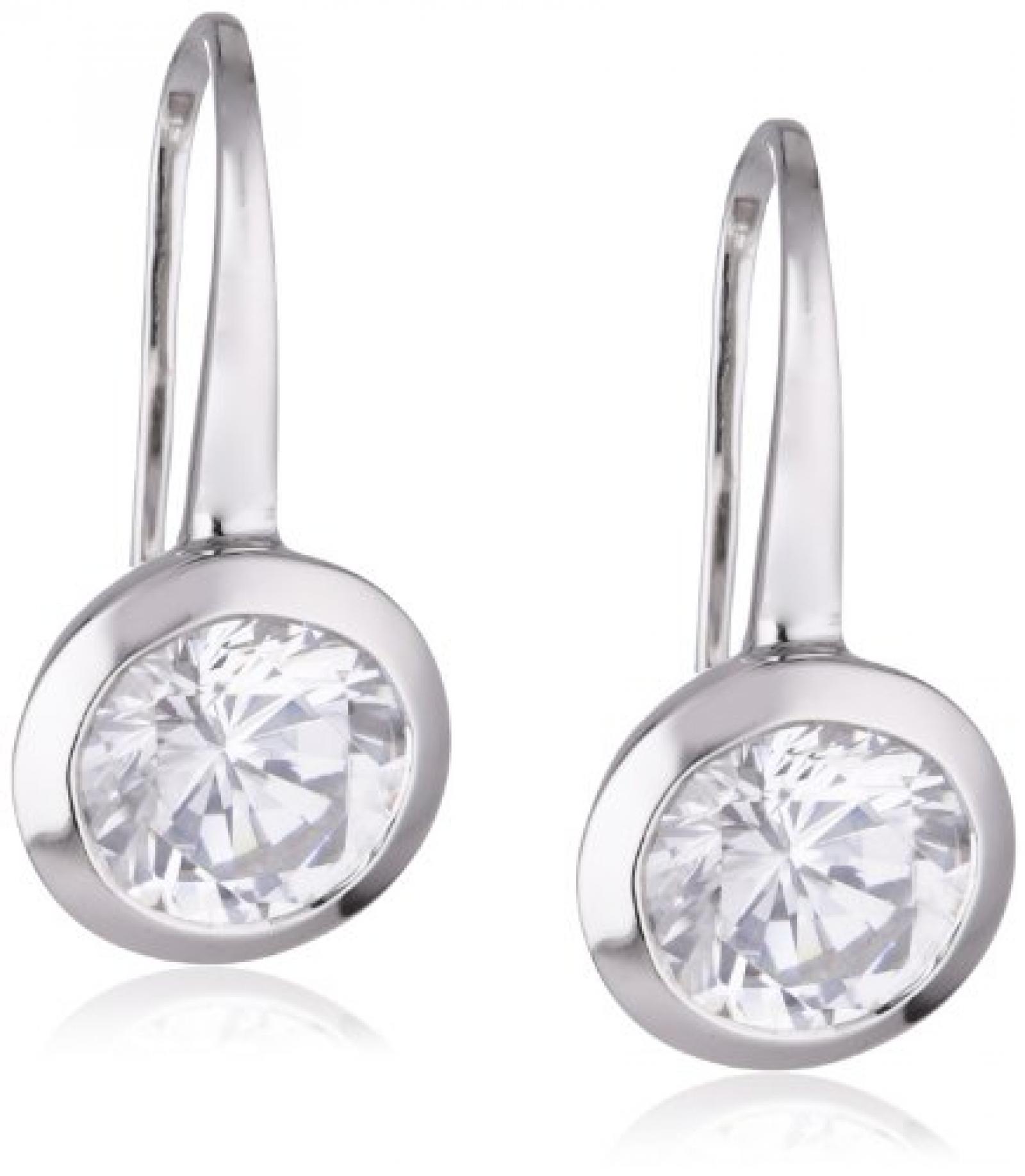 Viventy Damen-Ohrhänger 925 Sterling Silber mit 1 Zirkonia in weiss 763264 