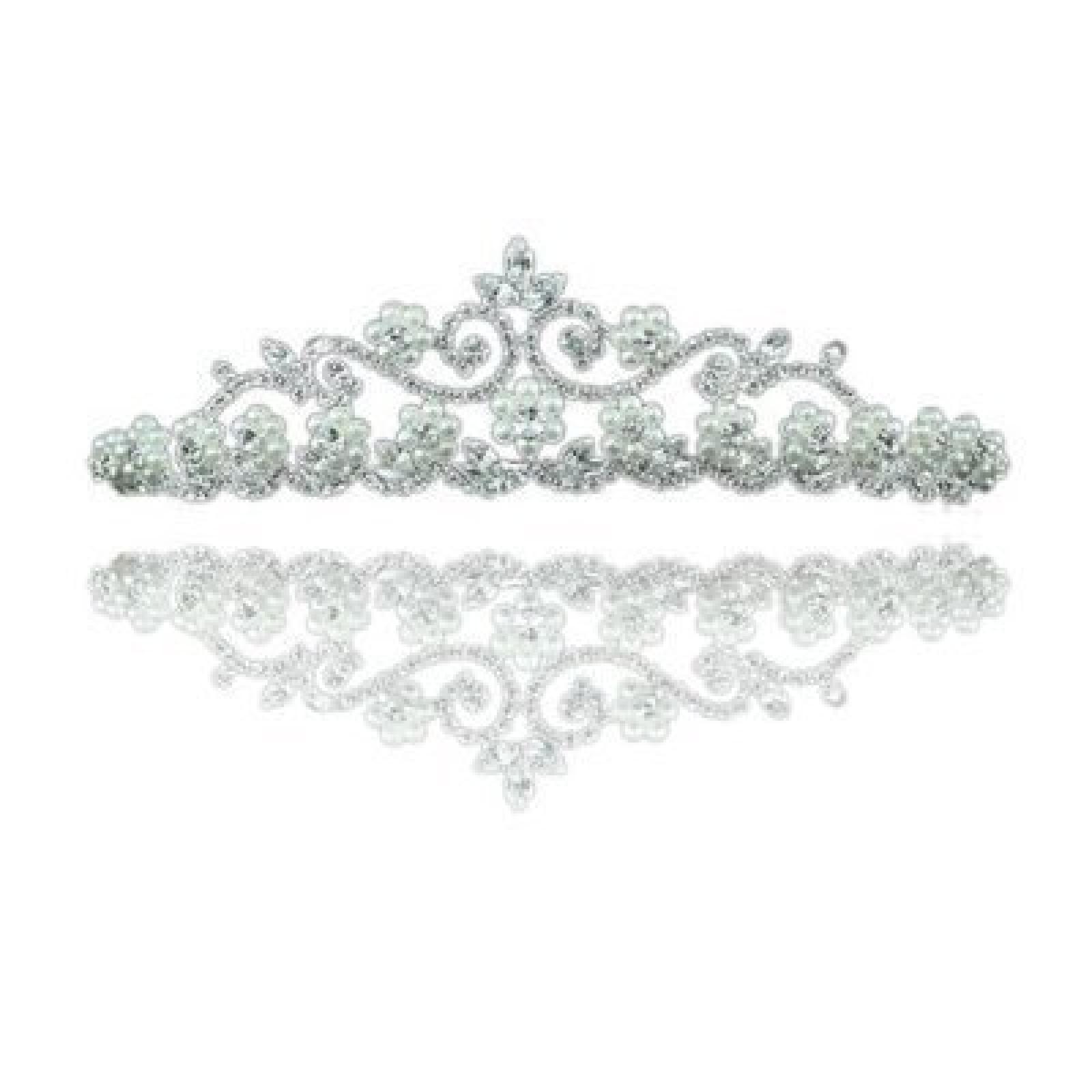 Atemberaubende Wei&szlig; Perle und Schimmernde Kristall Strass Vintage Uralt Blumen Diadem Tiara Brautschmuck 