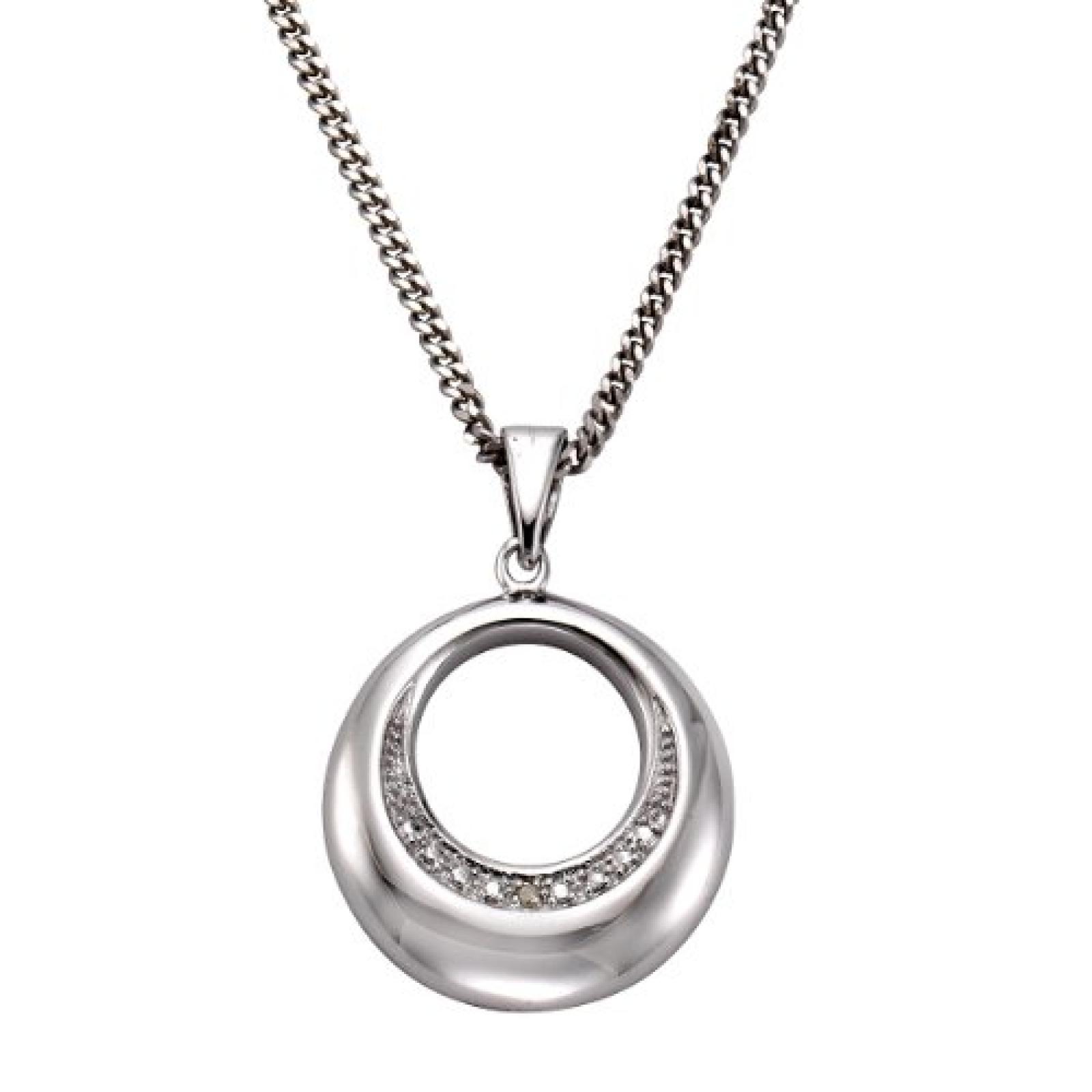 Celesta Damen-Halskette 925 Sterling Silber 45cm Zwischenöse 42cm 1x Diamant 0,0106ct. 500244561-45-1 