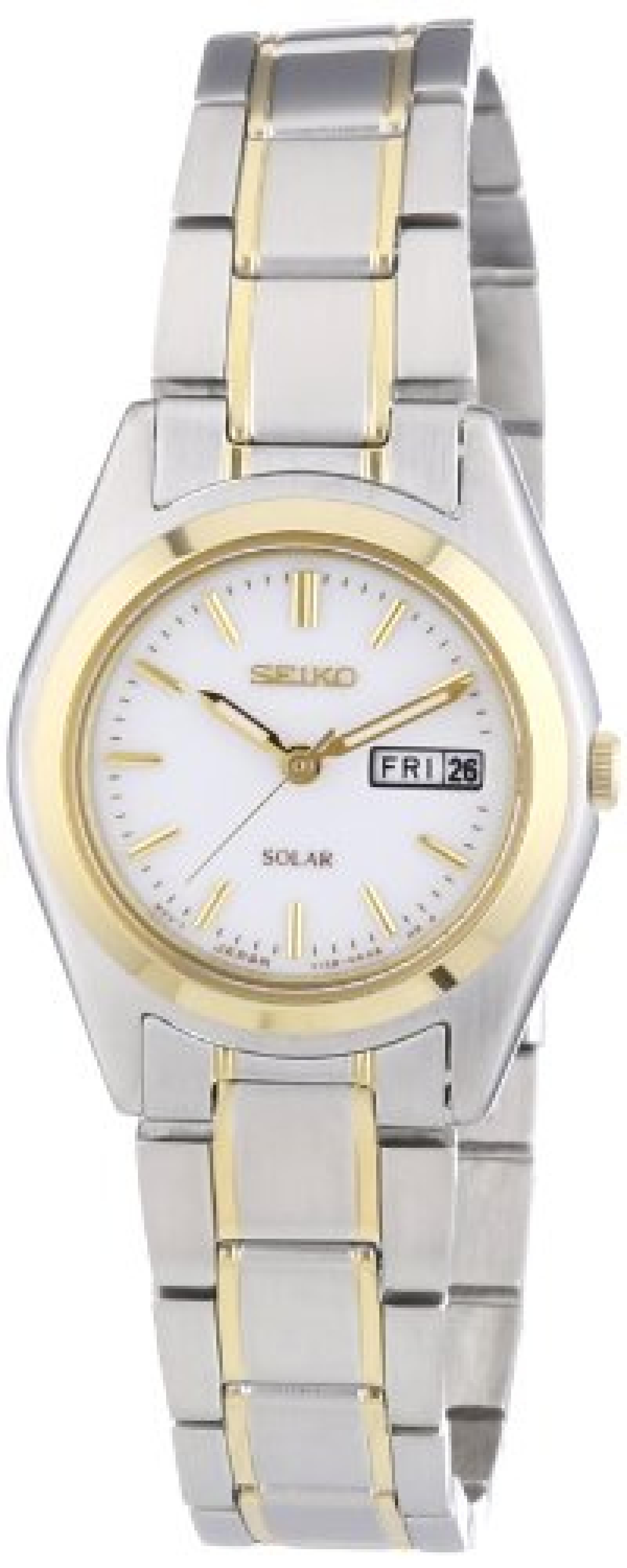Seiko Damen-Armbanduhr XS Analog Quarz Edelstahl beschichtet SUT108P1 Seiko Damen-Armbanduhr XS Analog Quarz Edelstahl beschichtet SUT108P1