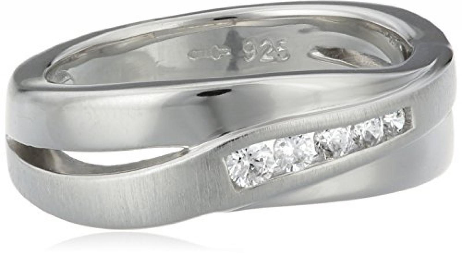 Fossil Damen-Ring 925 Sterling Silber Zirkonia weiß Gr.53 (16.9) JF12766040-6.5 Fossil Damen-Ring 925 Sterling Silber Zirkonia weiß Gr.53 (16.9) JF12766040-6.5