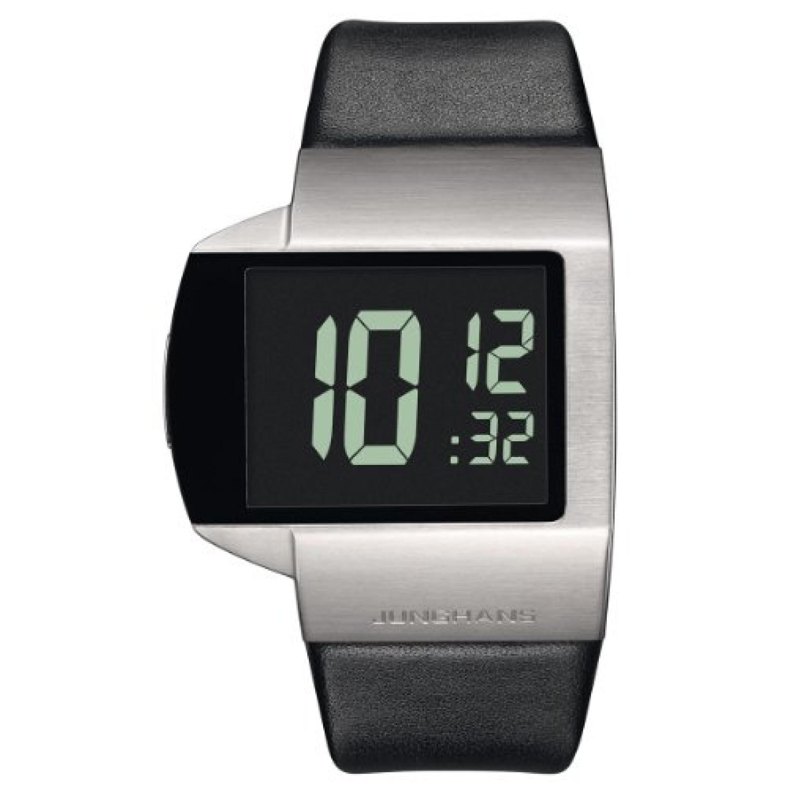 Junghans Herren-Armbanduhr XL Futura Digital Leder 026/4102.00 