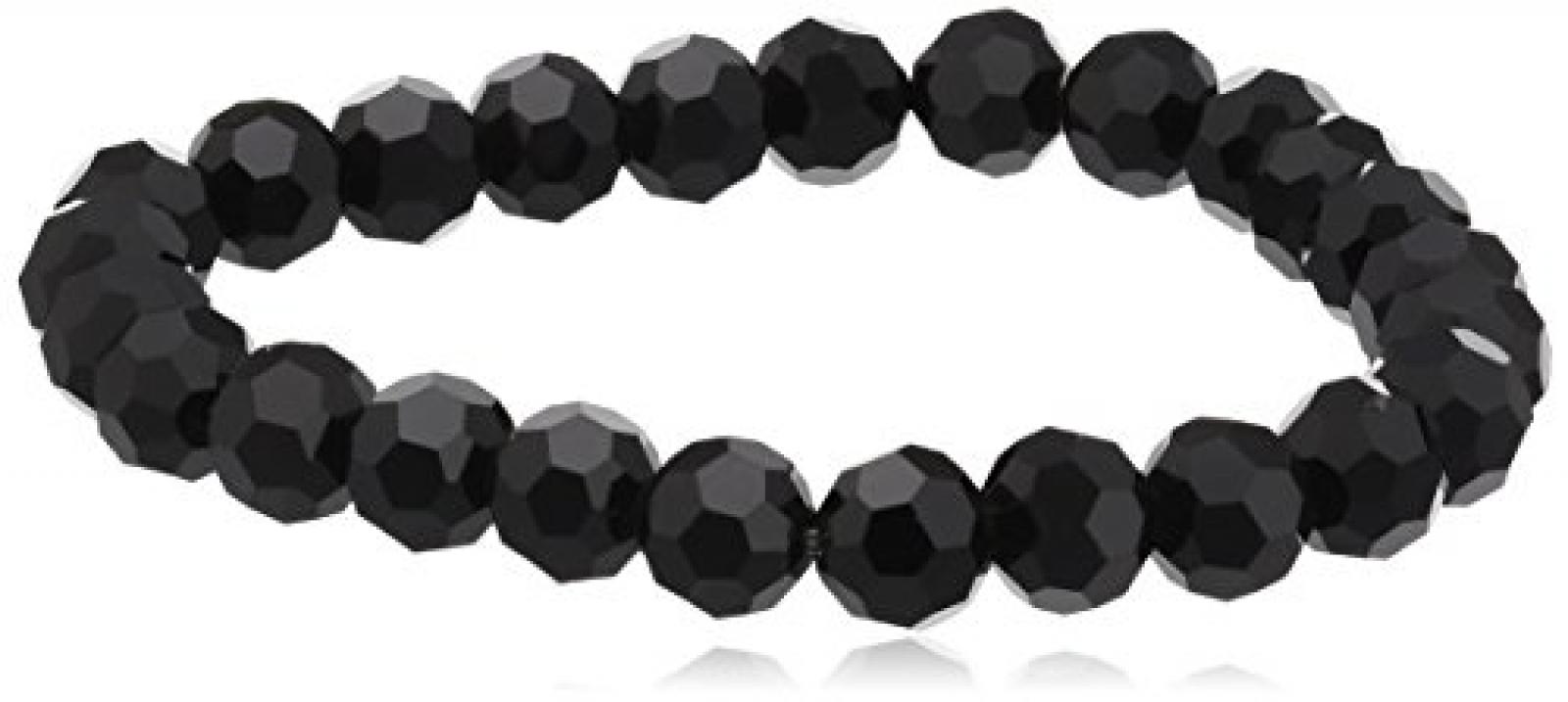 ZEEme Damen-Armband Modeschmuck Glasstein schwarz 369060005 