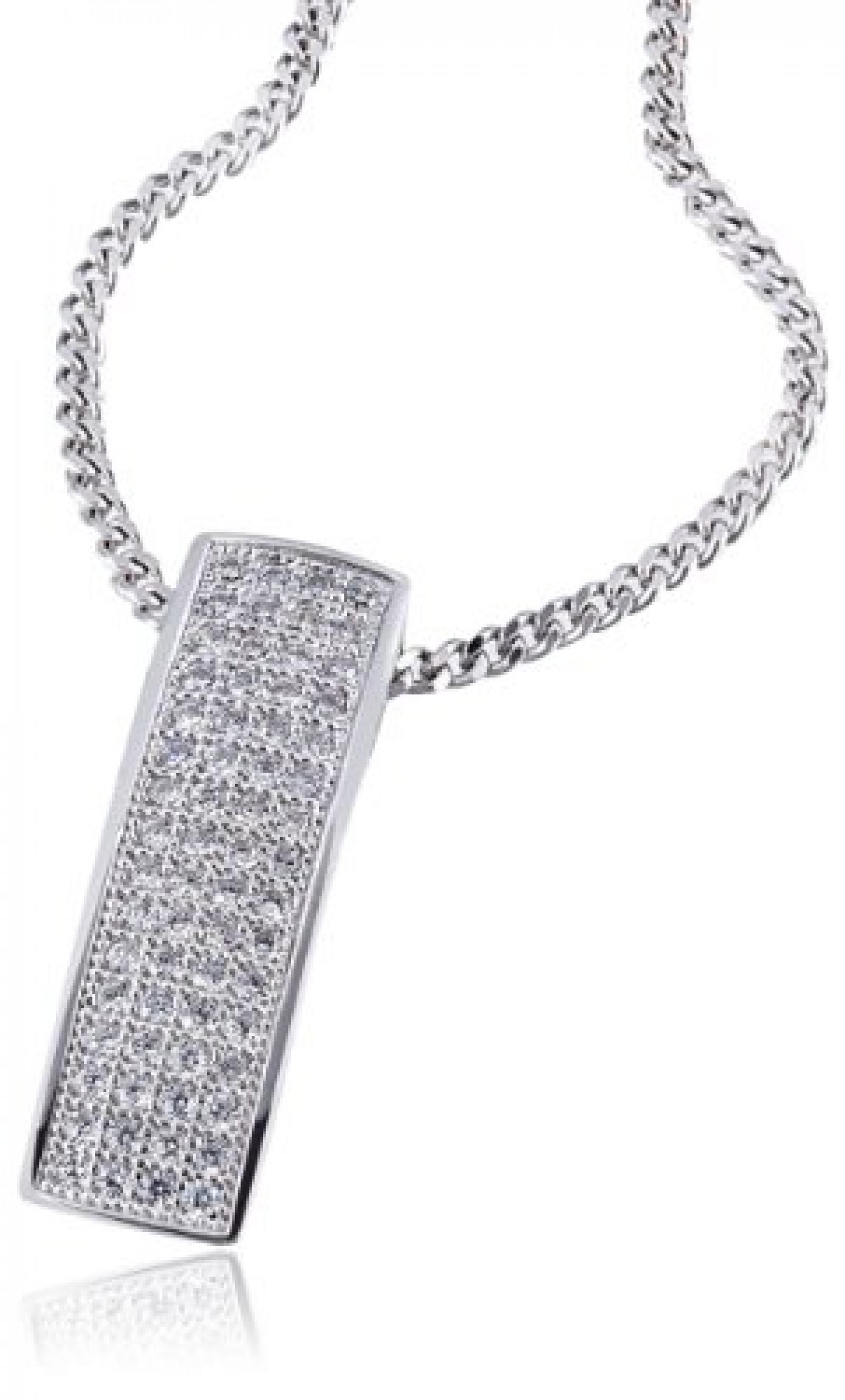 Goldmaid Damen-Halskette 925 Sterling Silber Glamshine 64 weiße Zirkonia 45 cm Pa C5764S 