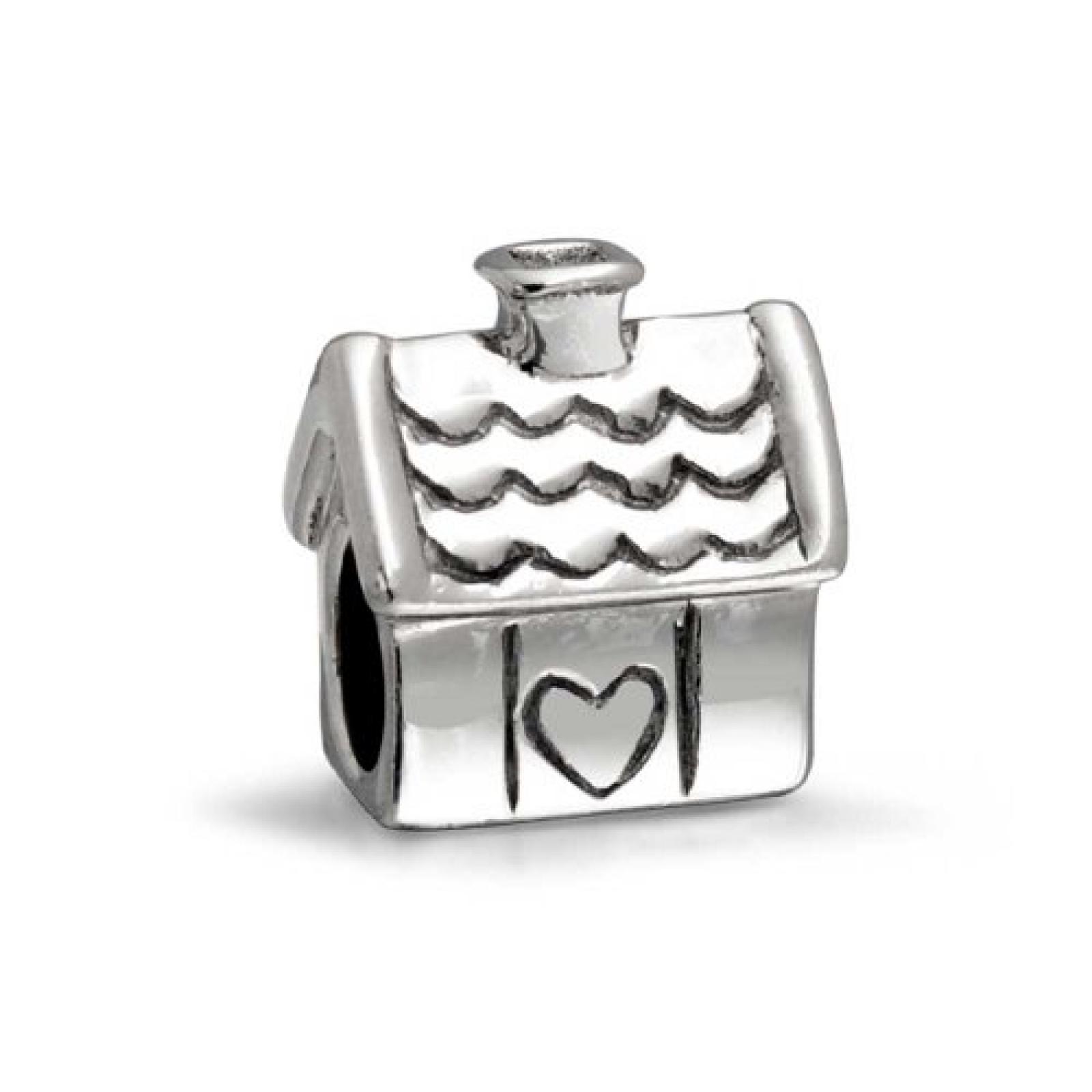 Bling Jewelry 925er Sterling-Silber Haus Charm Bead Passend zu Pandora Chamilia Troll Bling Jewelry 925er Sterling-Silber Haus Charm Bead Passend zu Pandora Chamilia Troll