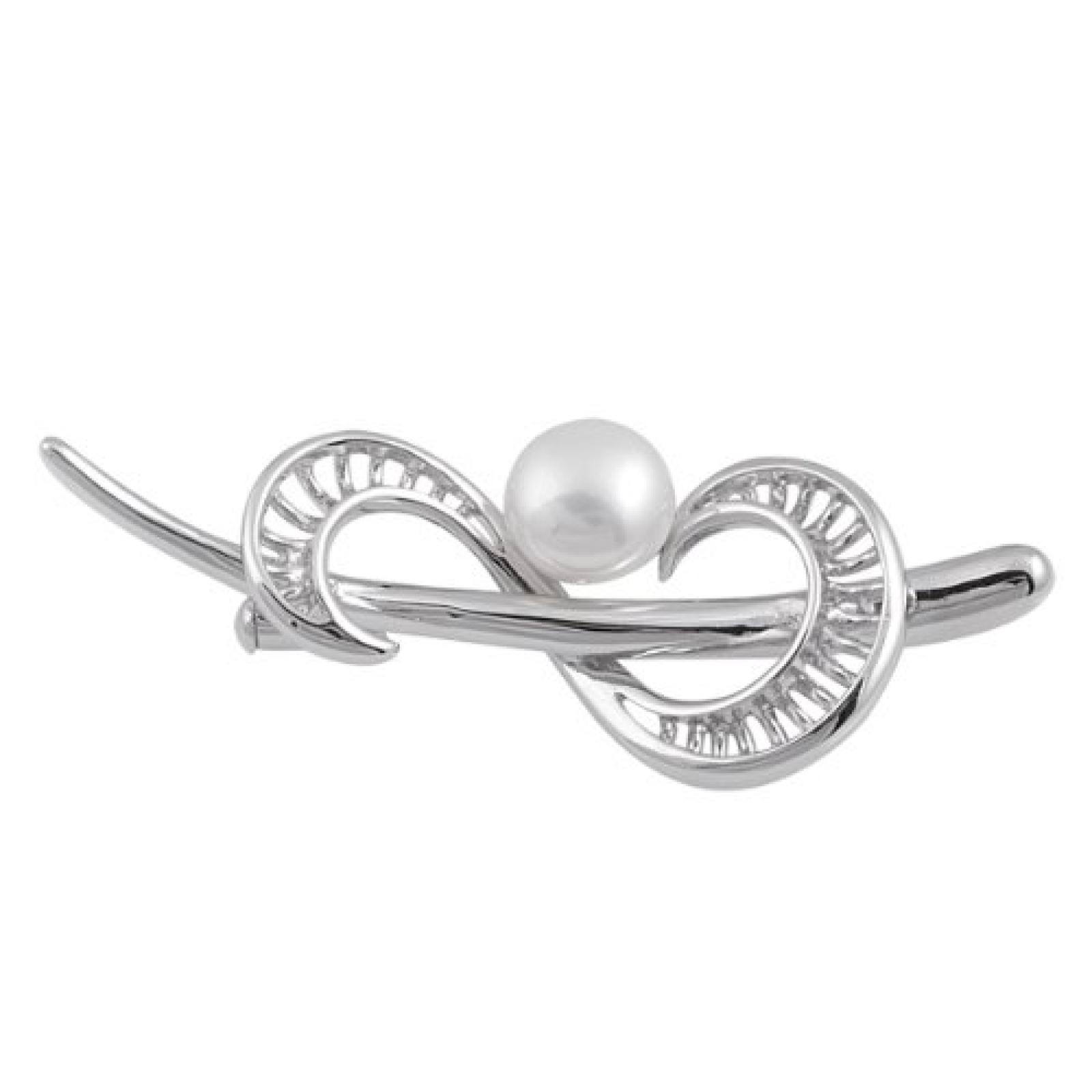 Bella Donna Damen-Brosche 925 Sterlingsilber Süßwasser-Zuchtperle Button 101541 