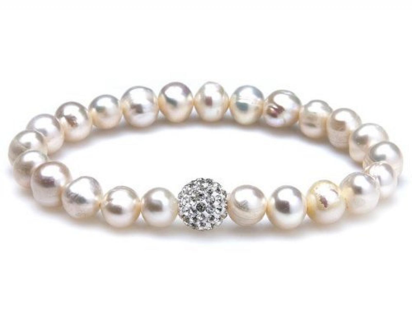 Silvity Pearls Armband aus echten Süßwasserperlen und Strass süßwasserperlen armband Strass-Bead 70 mm 844101-20 Silvity Pearls Armband aus echten Süßwasserperlen und Strass süßwasserperlen armband Strass-Bead 70 mm 844101-20