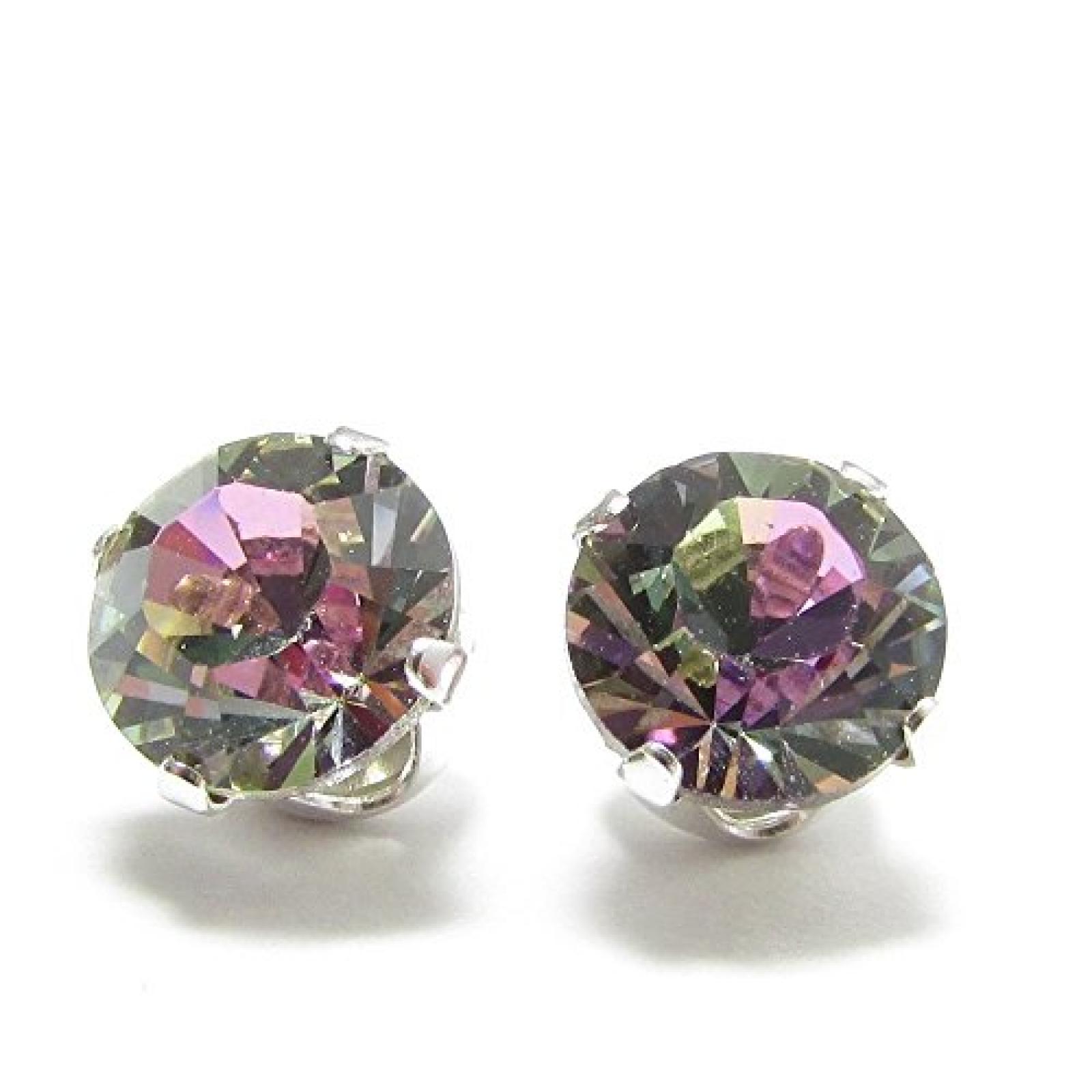 DAMEN-OHRRING. FUNKELNDEN VITRAIL LIGHT SWAROVSKI KRISTALLE. 925 SILBER OHRSTECKER. Hohe Qualit&auml;t. Niedrige Preise. 