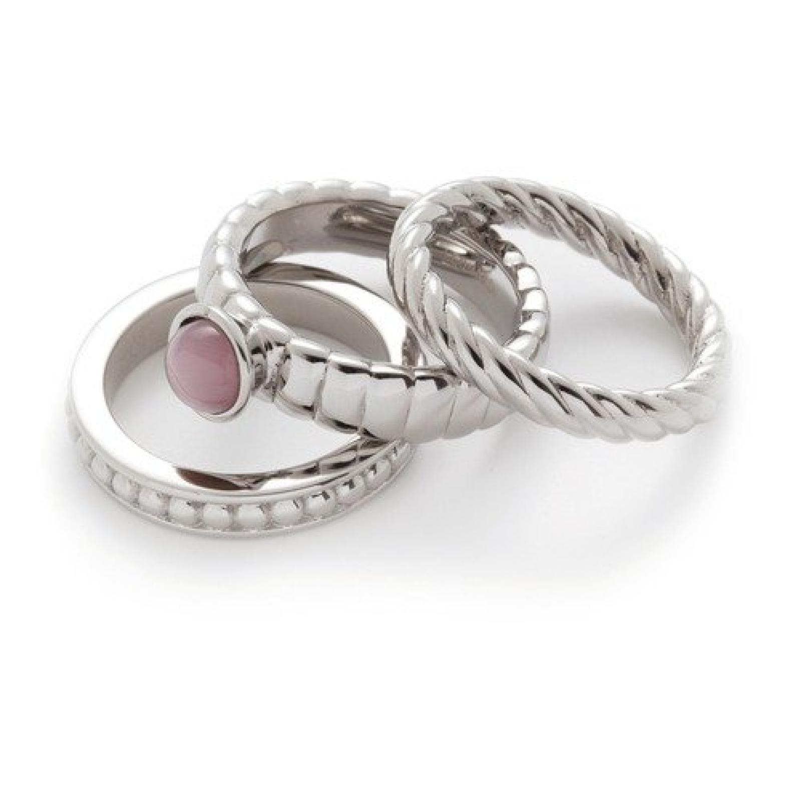 Leonardo 3-Ring-Set Trio Twirl ros&eacute; 