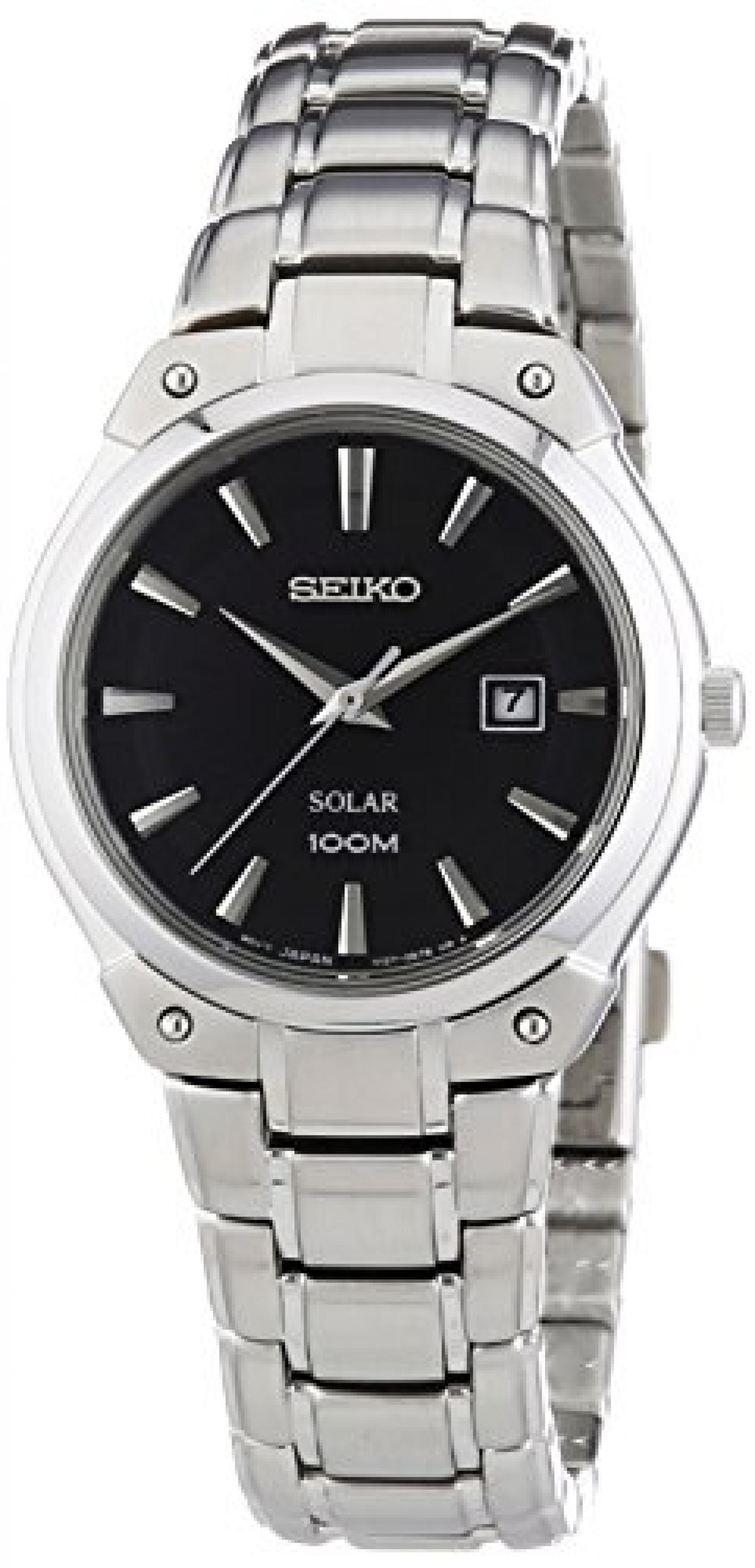 Seiko Damen-Armbanduhr XS Solar Analog Edelstahl SUT141P1 