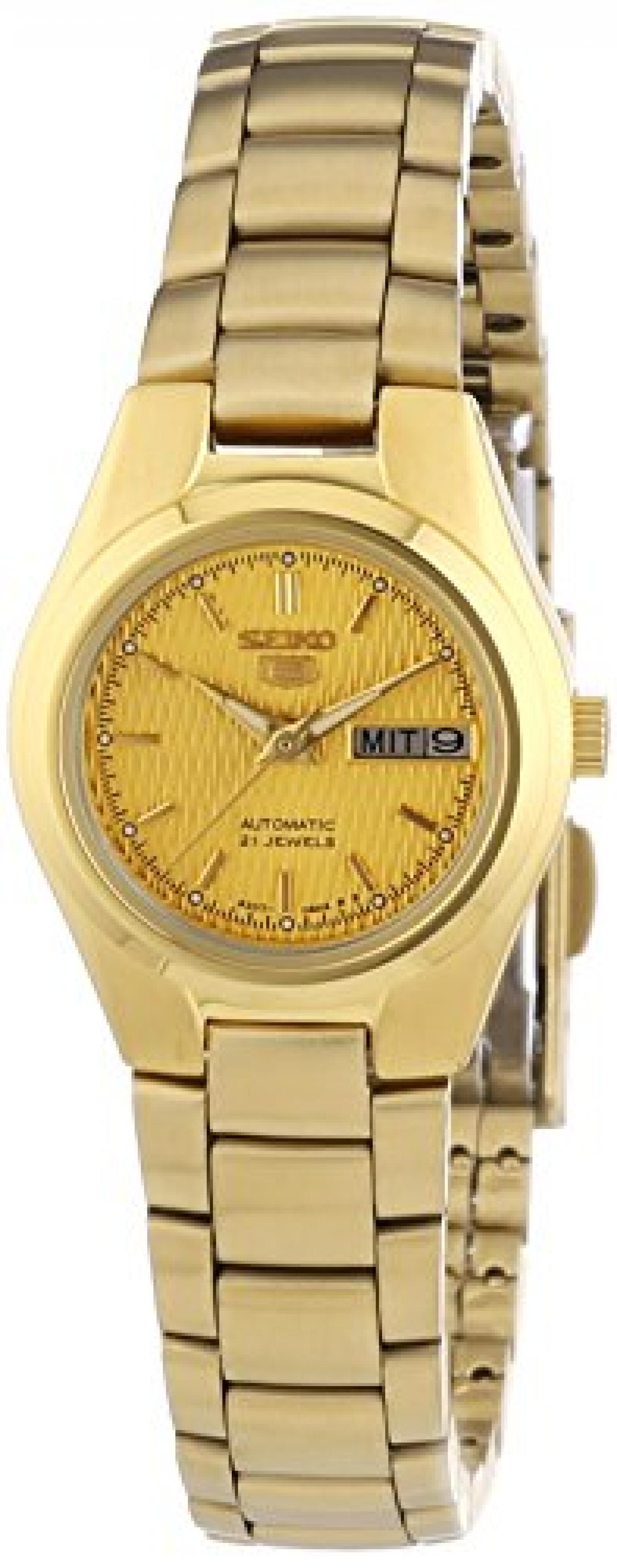 Seiko Damen-Armbanduhr XS Seiko 5 Analog Automatik Edelstahl beschichtet SYMC18K1 Seiko Damen-Armbanduhr XS Seiko 5 Analog Automatik Edelstahl beschichtet SYMC18K1