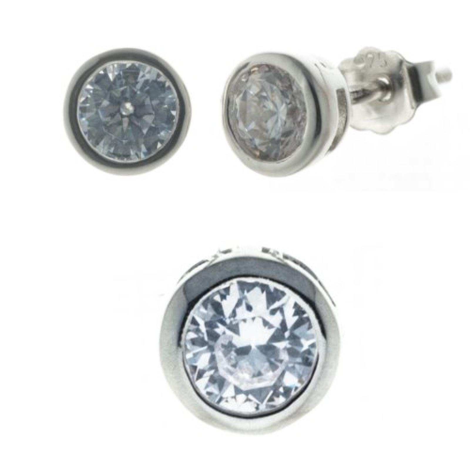 Bella Carina Damen Schmuckset Anh&auml;nger und Ohrstecker mit Zirkonia, 925 Sterling Silber 