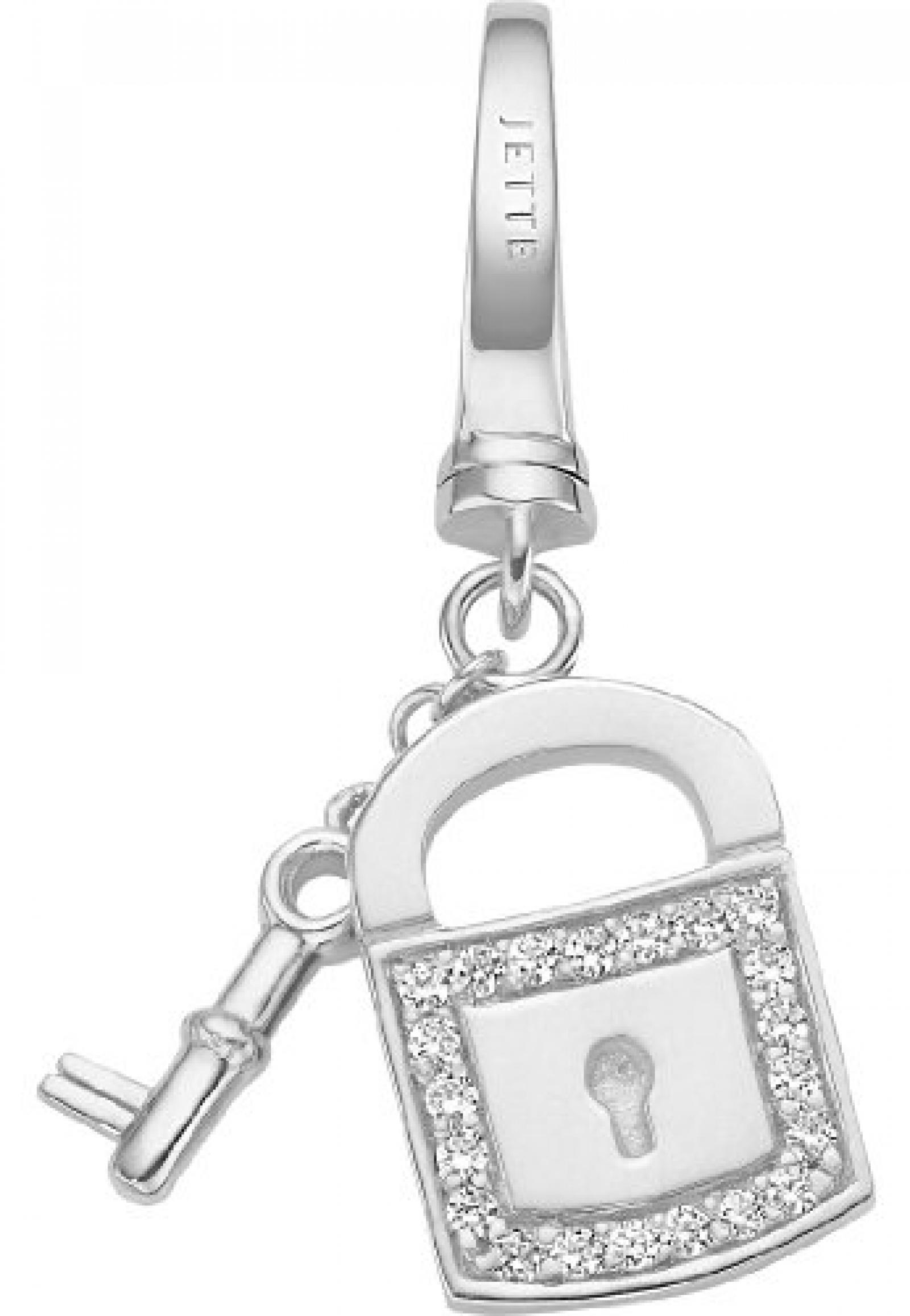 JETTE Charms Damen-Charm CHARM 925er Silber rhodiniert 21 Zirkonia One Size, silber 