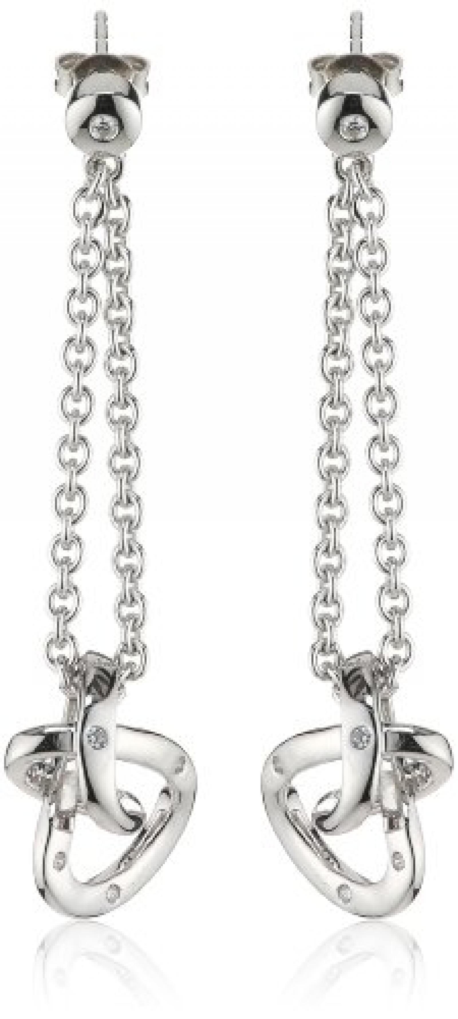 Viventy Damen-Ohrstecker 925 Sterling Silber mit 10 Zirkonia in weiss 763664 