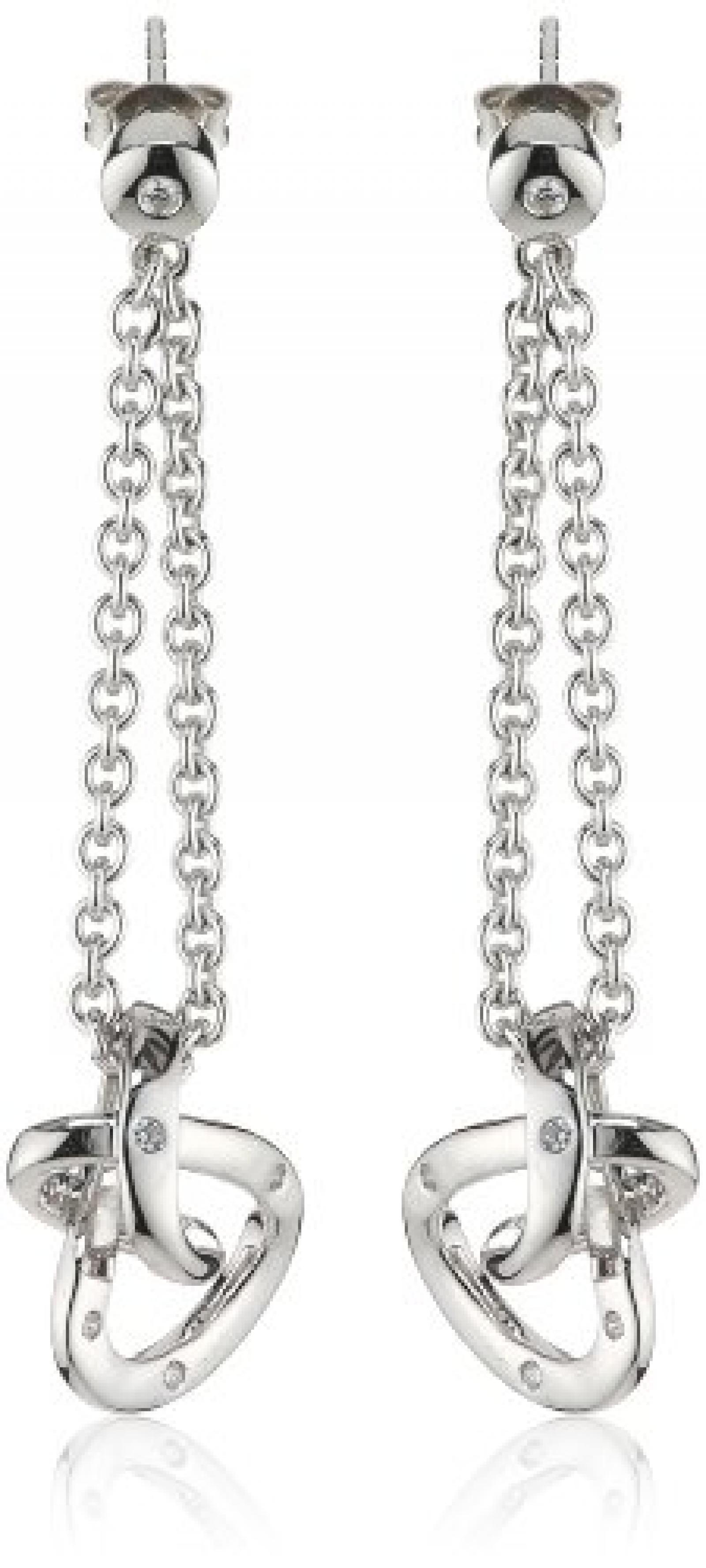 Viventy Damen-Ohrstecker 925 Sterling Silber mit 10 Zirkonia in weiss 763664 