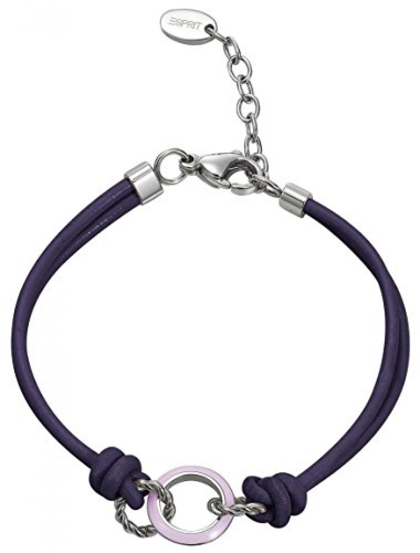 Bague Femme Esprit En Acier Inoxydable - Modèle Marin Glamour Argent/rouge - Réf. ESRG11565K - Neuf