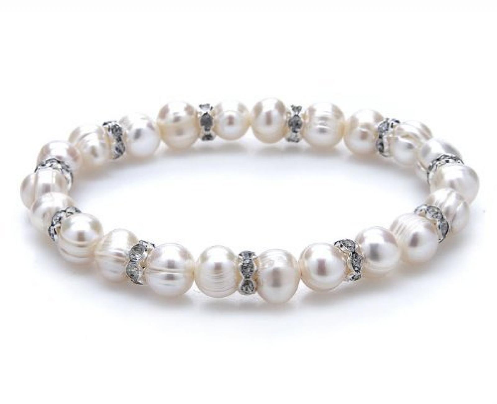 Silvity Pearls Armband aus echten Süßwasserperlen und Strass süßwasserperlen armband 90 mm 804103-20 Silvity Pearls Armband aus echten Süßwasserperlen und Strass süßwasserperlen armband 90 mm 804103-20