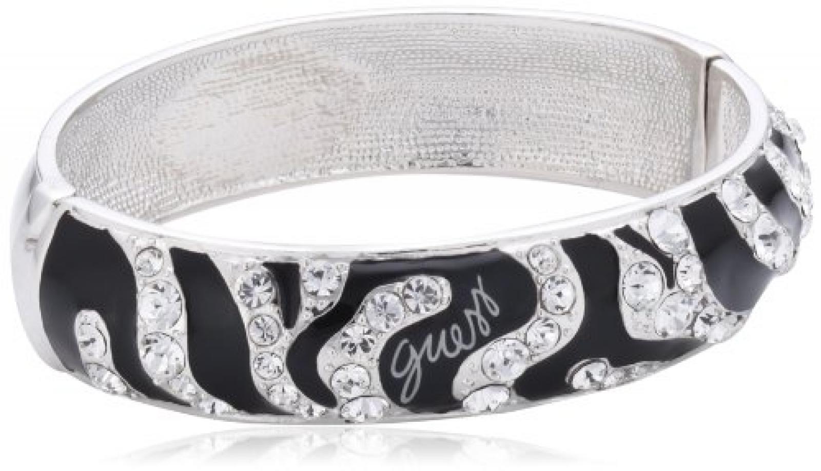 Guess Damen-Armband Edelstahl schwarz 40 Swarovski-Kristalle 17.5 cm UBB71208 Guess Damen-Armband Edelstahl schwarz 40 Swarovski-Kristalle 17.5 cm UBB71208