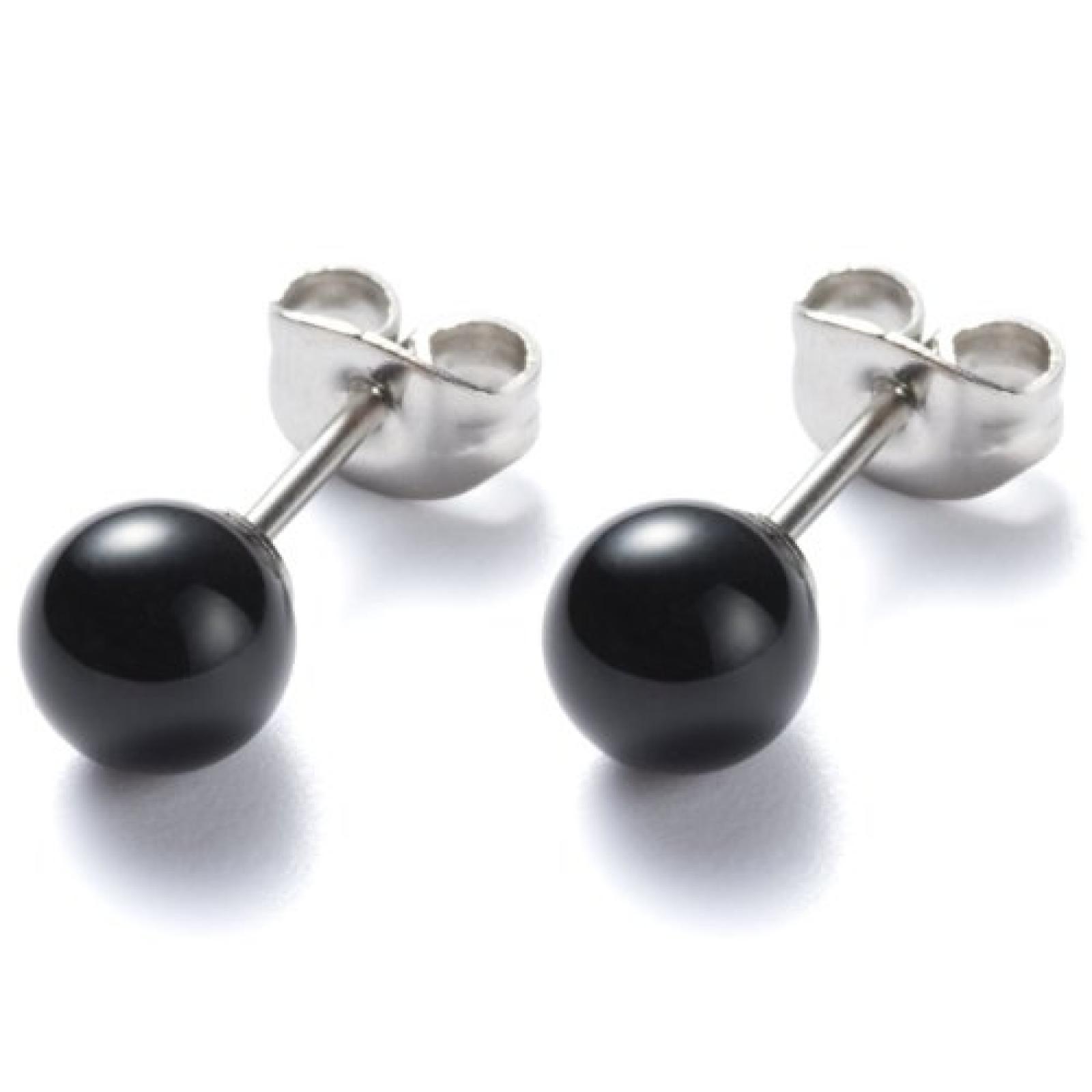 Monomania Damen-Ohrstecker Edelstahl 2 Onyxkugeln schwarz 6 mm 31236 Monomania Damen-Ohrstecker Edelstahl 2 Onyxkugeln schwarz 6 mm 31236