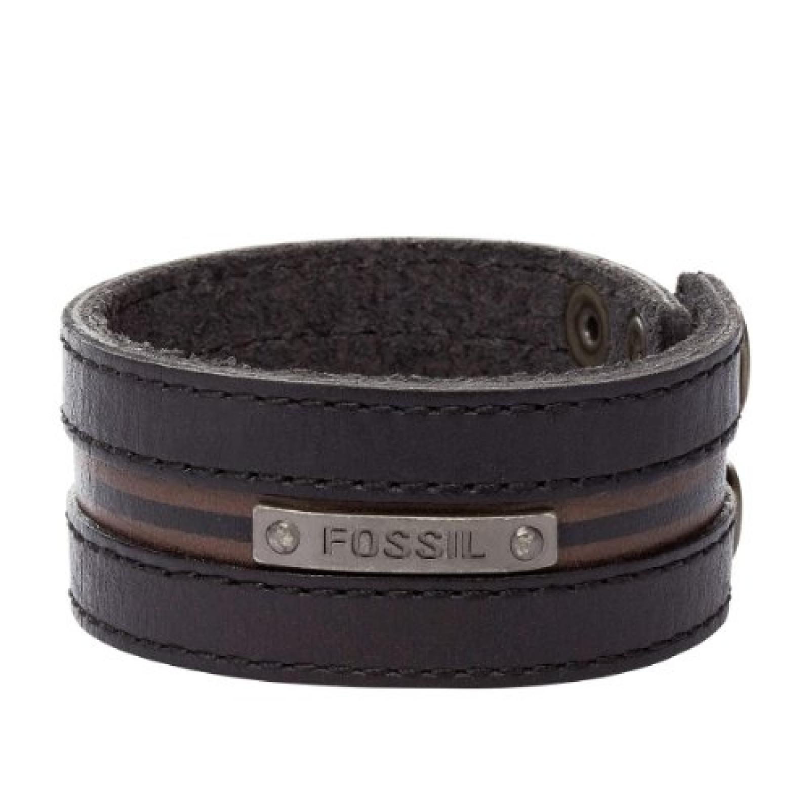 Fossil Jewelry Herren-Armband Leder schwarz und grau JA5747716 Fossil Jewelry Herren-Armband Leder schwarz und grau JA5747716