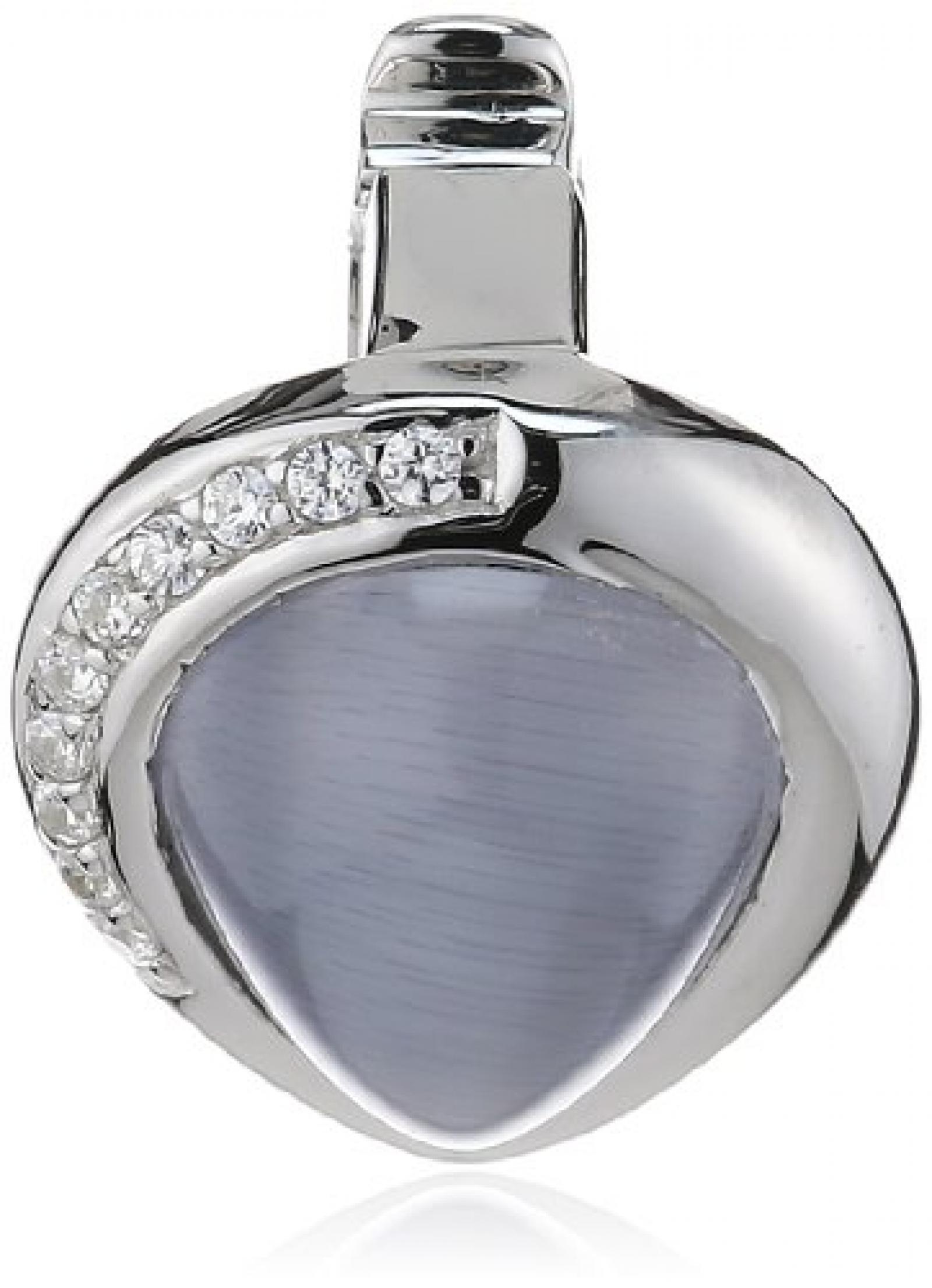 Viventy Anhänger Tropfen aus 925 Sterlingsilber, silber rhodiniert mit synth. Mondstein, grau und 10 Zirkonia, unisize, 766482 Viventy Anhänger Tropfen aus 925 Sterlingsilber, silber rhodiniert mit synth. Mondstein, grau und 10 Zirkonia, unisize, 766482