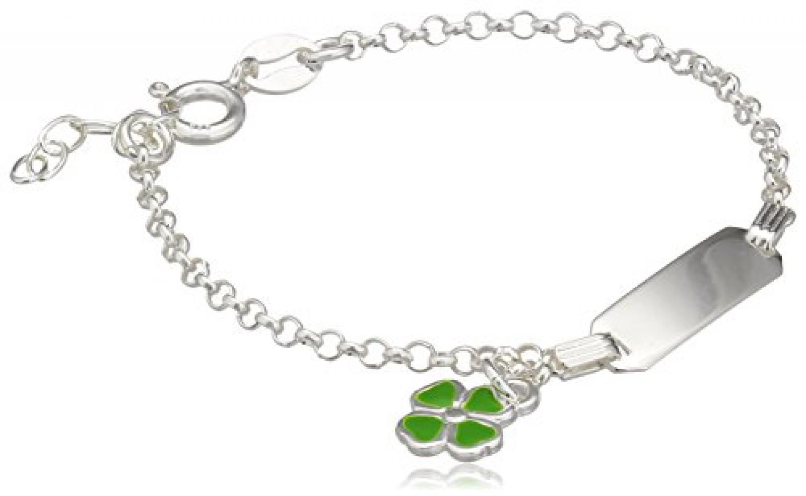 ZEEme For Kids - Kinderarmband 13cm + 2cm Verl&auml;ngerungskette 925/- Sterling Silber Gl&uuml;ckskleeblatt 209260261 