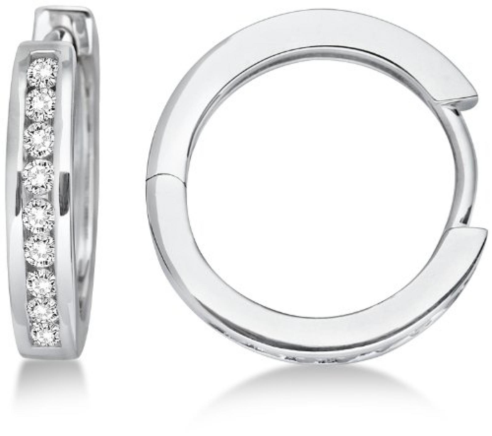 Miore Damen-Creolen 925 Sterlingsilber Zirkonia MSM079E 