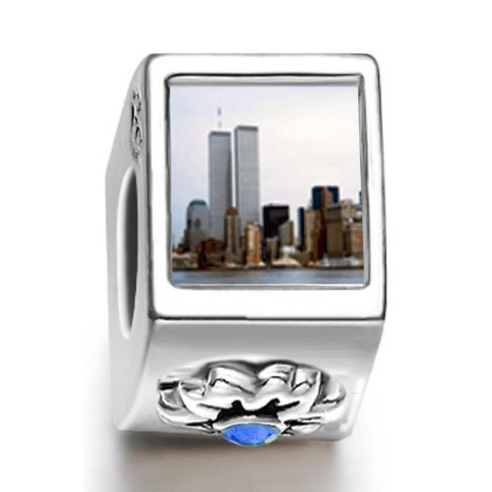 New York Twin Towers September birthstone Foto Blume European Bead 