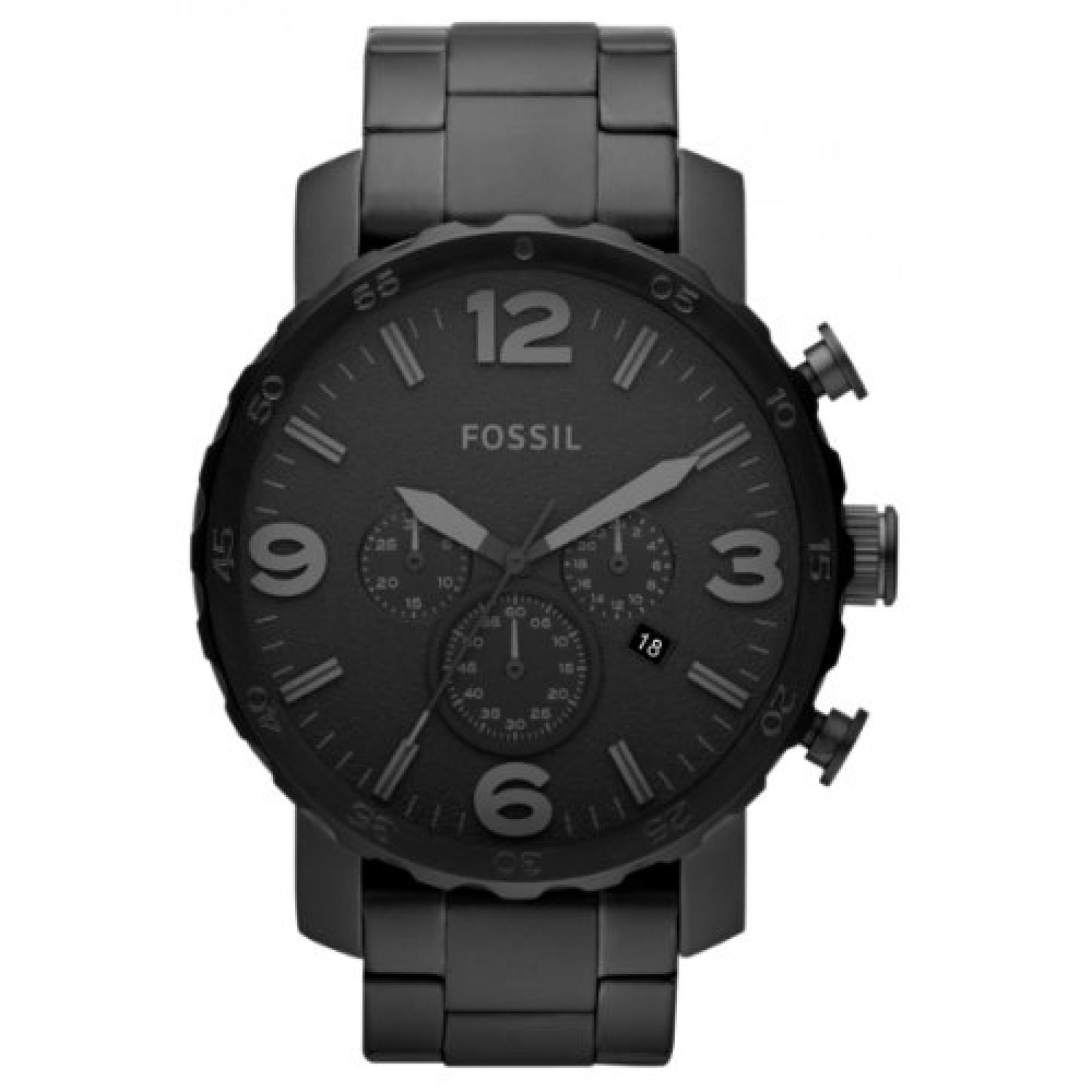 Fossil Herren-Armbanduhr XL Nate Quarz-Chronograph Edelstahl IPB beschichtet JR1401 Fossil Herren-Armbanduhr XL Nate Quarz-Chronograph Edelstahl IPB beschichtet JR1401