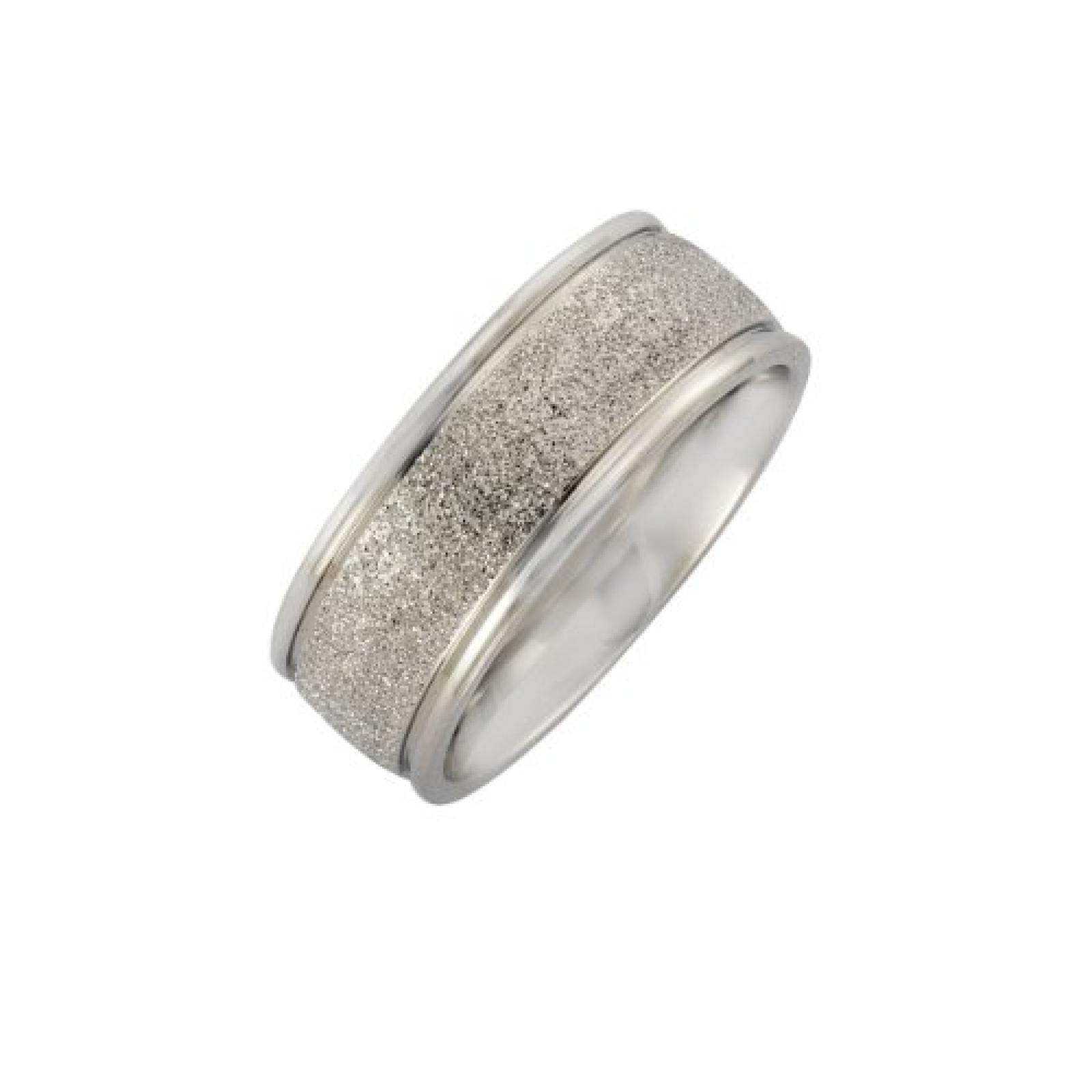 ZEEme Damen-Ring Edelstahl gesandet/glanz 344070172 