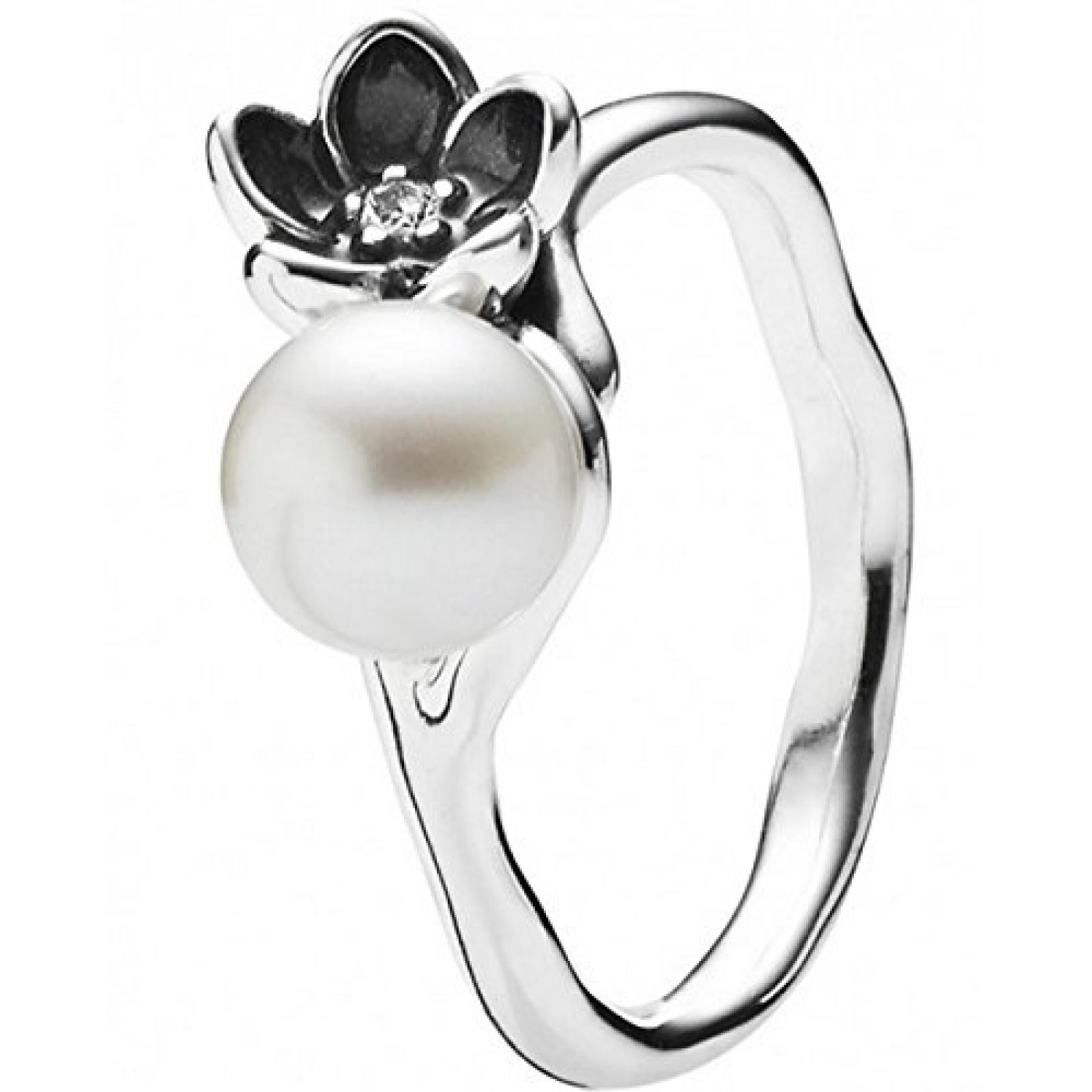 Pandora Damen-Ring 925 Silber Zirkonia wei&szlig; S&uuml;&szlig;wasser-Zuchtperle 190924P 