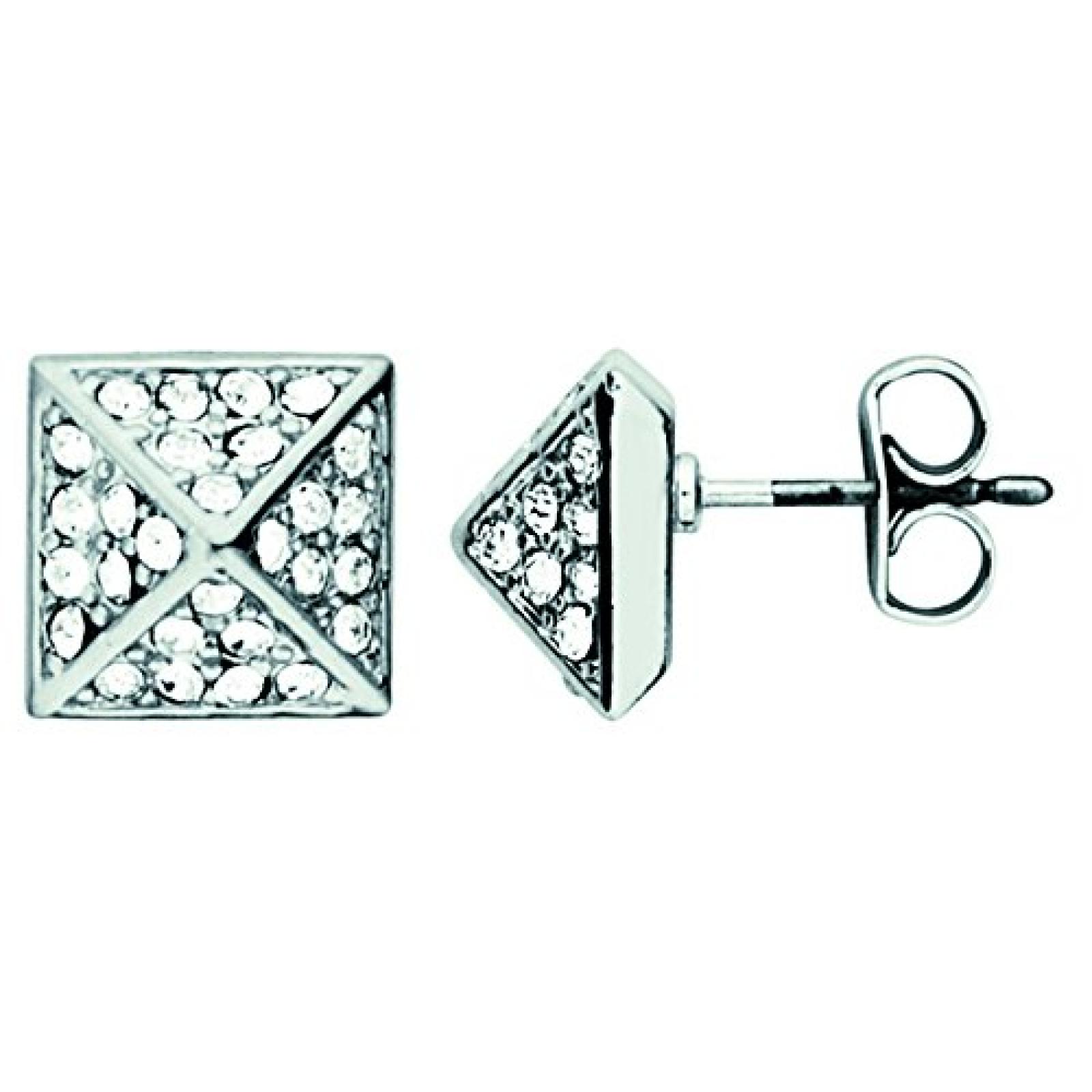 Dyrberg/Kern Damen-Ohrstecker Versilbertes Metall Kristall 335521 