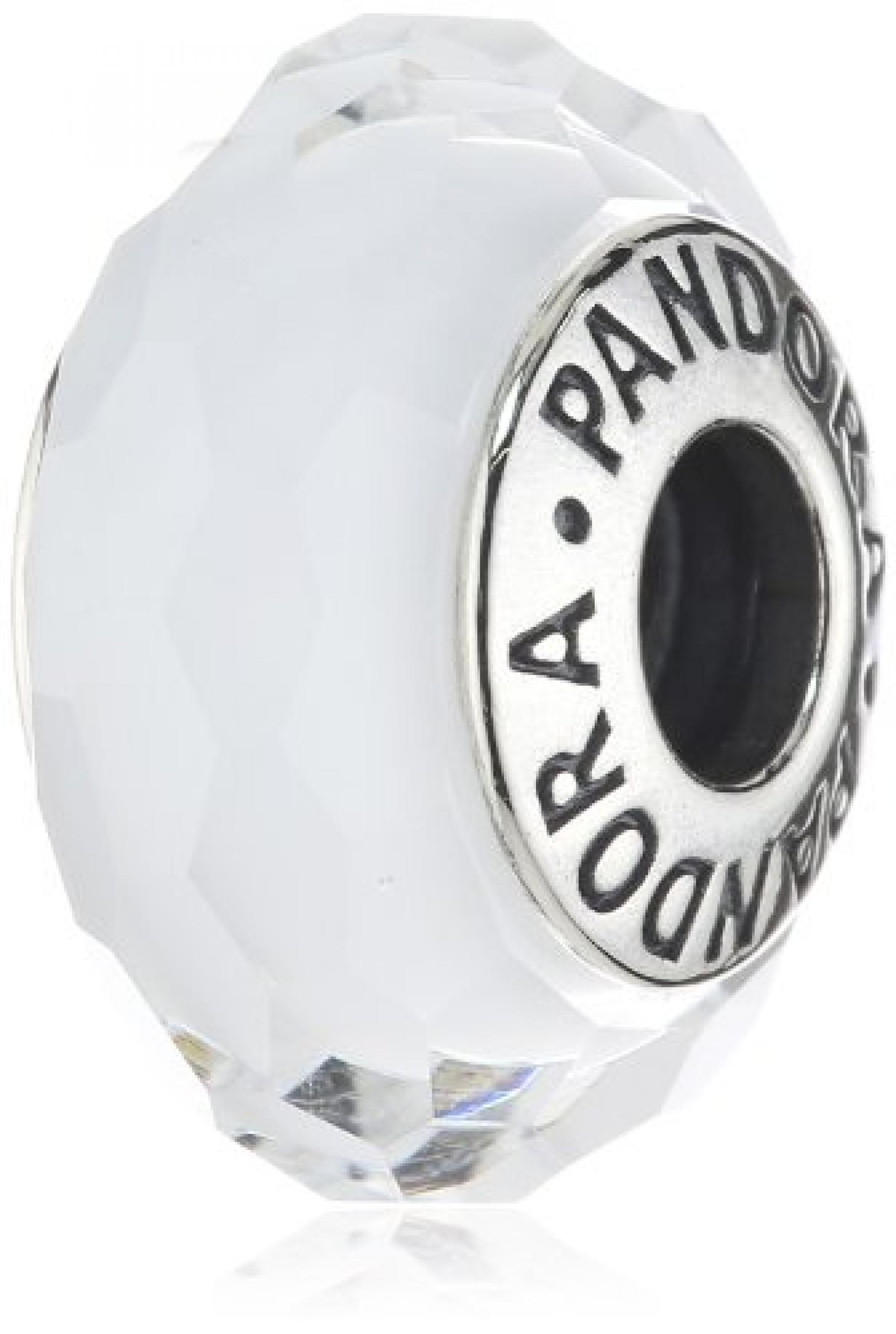 Pandora Damen-Charm 925 Sterling Silber Muranoglas wei&szlig; 791070 