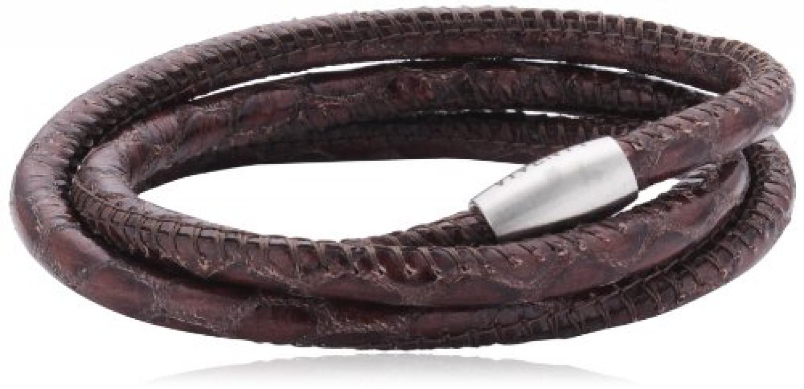 Viventy Unisex Armband Leder 3x gewickelt. in braun 59cm 764027 