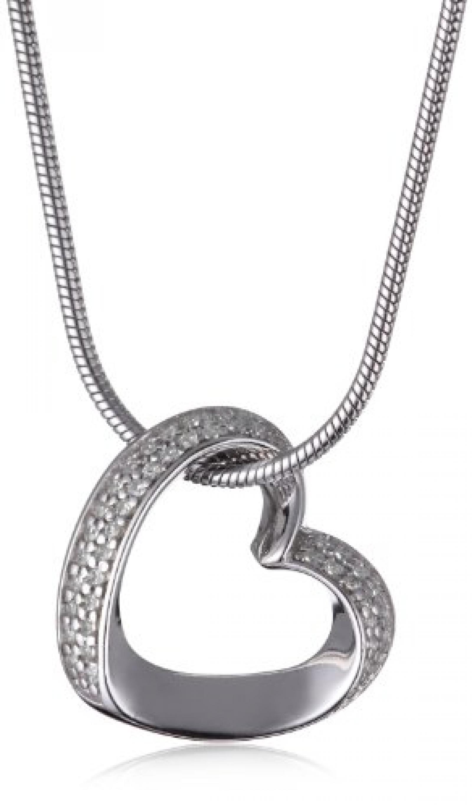 Laimons Halskette Mit Herz-Anhänger – Sterling Silber 925, Gravierbar, 45 Cm, Inkl. Gravur