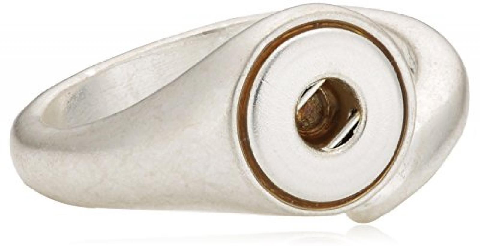 Pilgrim Jewelry Damen-Ring f&uuml;r Snaps aus der Serie Snap versilbert verstellbar 1.4 cm 431236004 