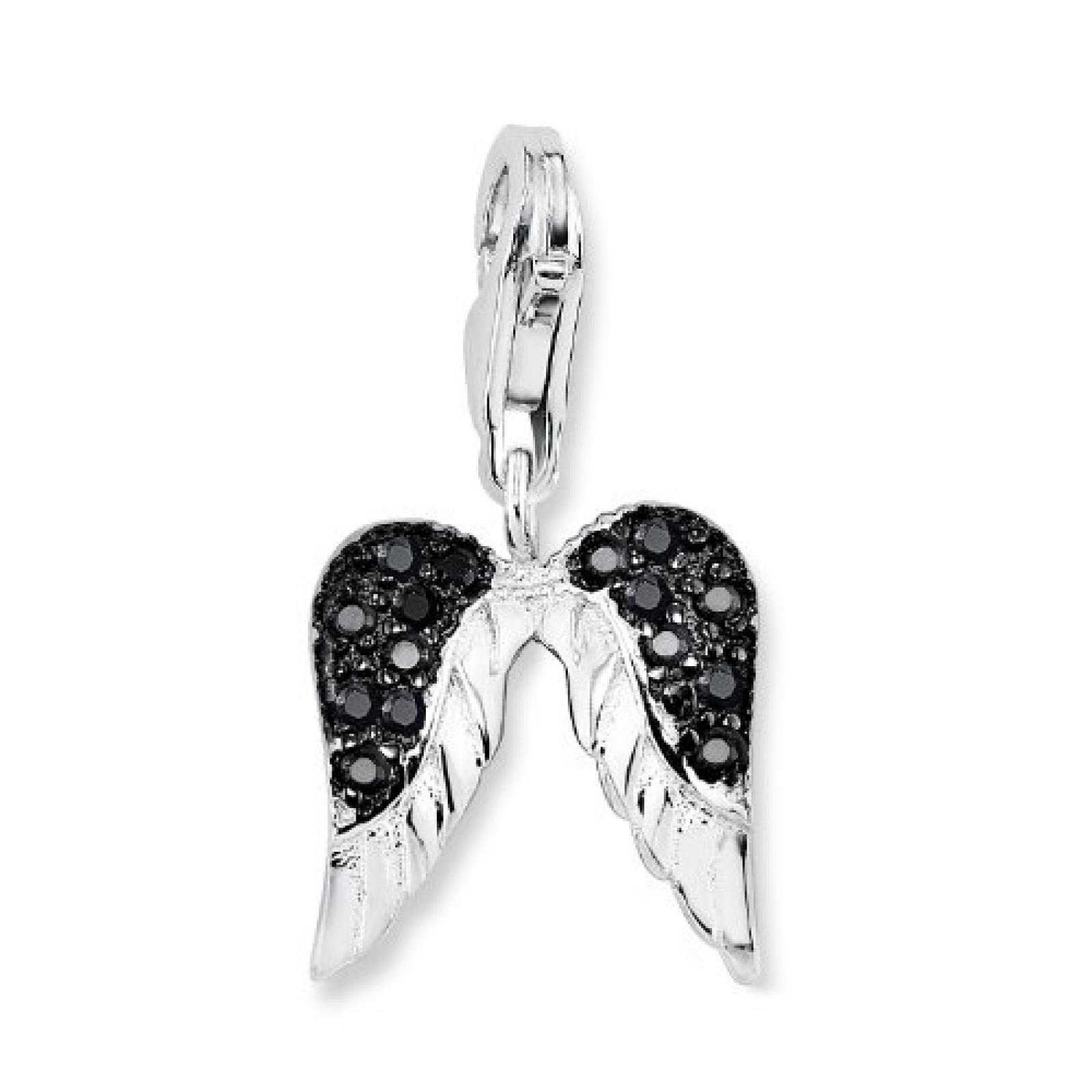 s.Oliver Damen-Charm 925 Silber rhodiniert Zirkonia schwarz - 419161 s.Oliver Damen-Charm 925 Silber rhodiniert Zirkonia schwarz - 419161