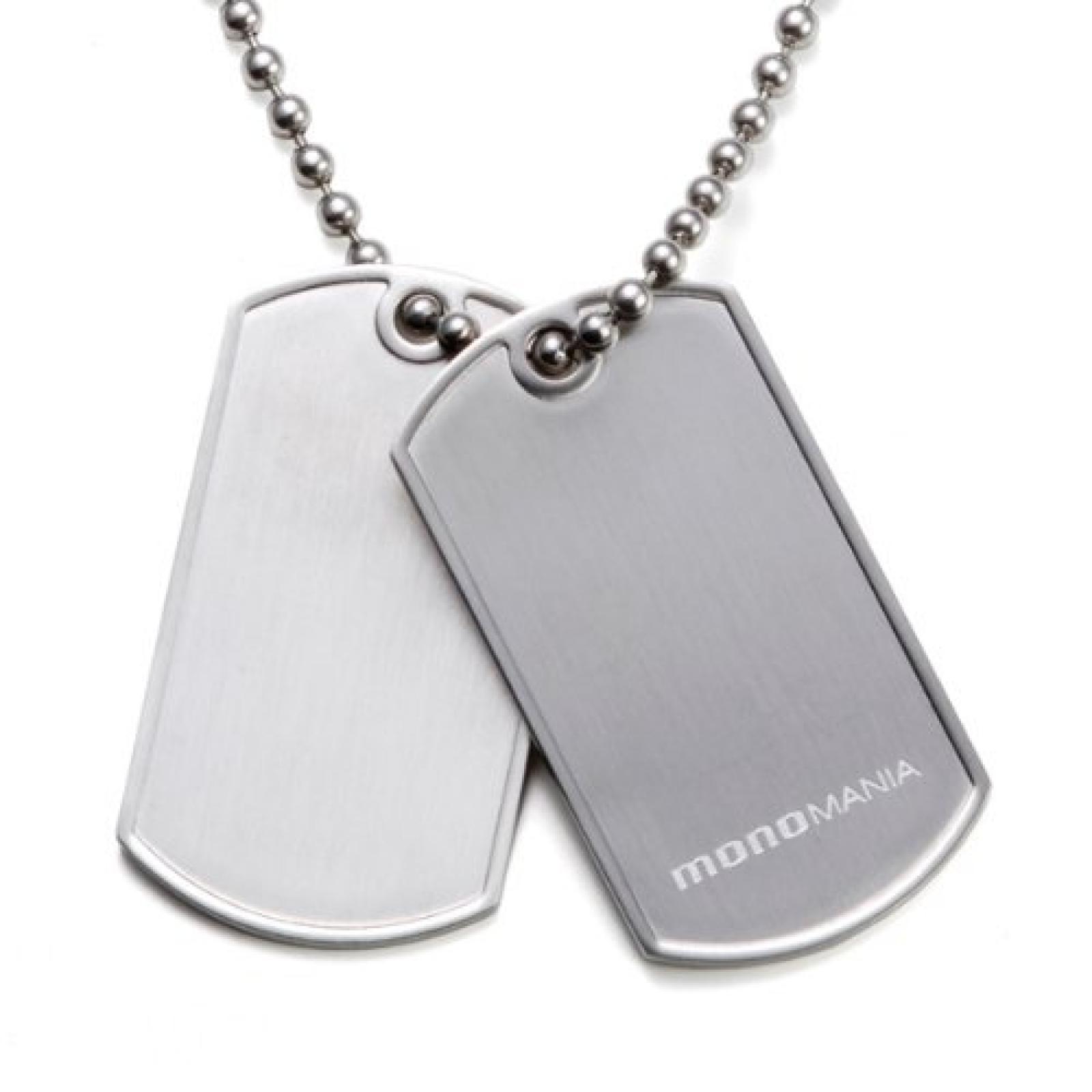 Monomania Herren-Halskette Dog tags Edelstahl 60 cm 50329 Monomania Herren-Halskette Dog tags Edelstahl 60 cm 50329