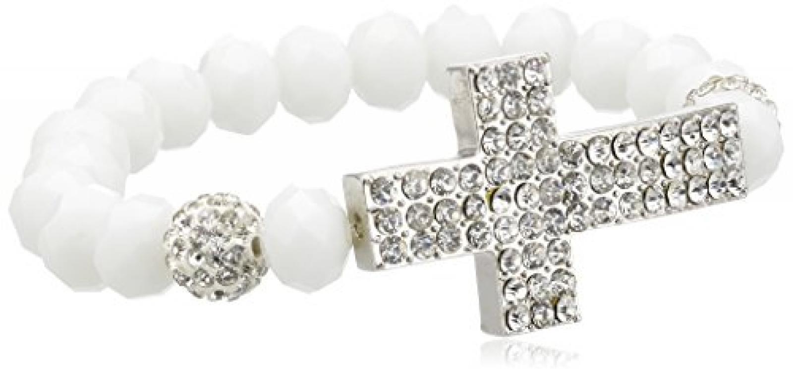 Sweet Deluxe Damen-Armband Kassandra silber wei&szlig; Messing 2458 