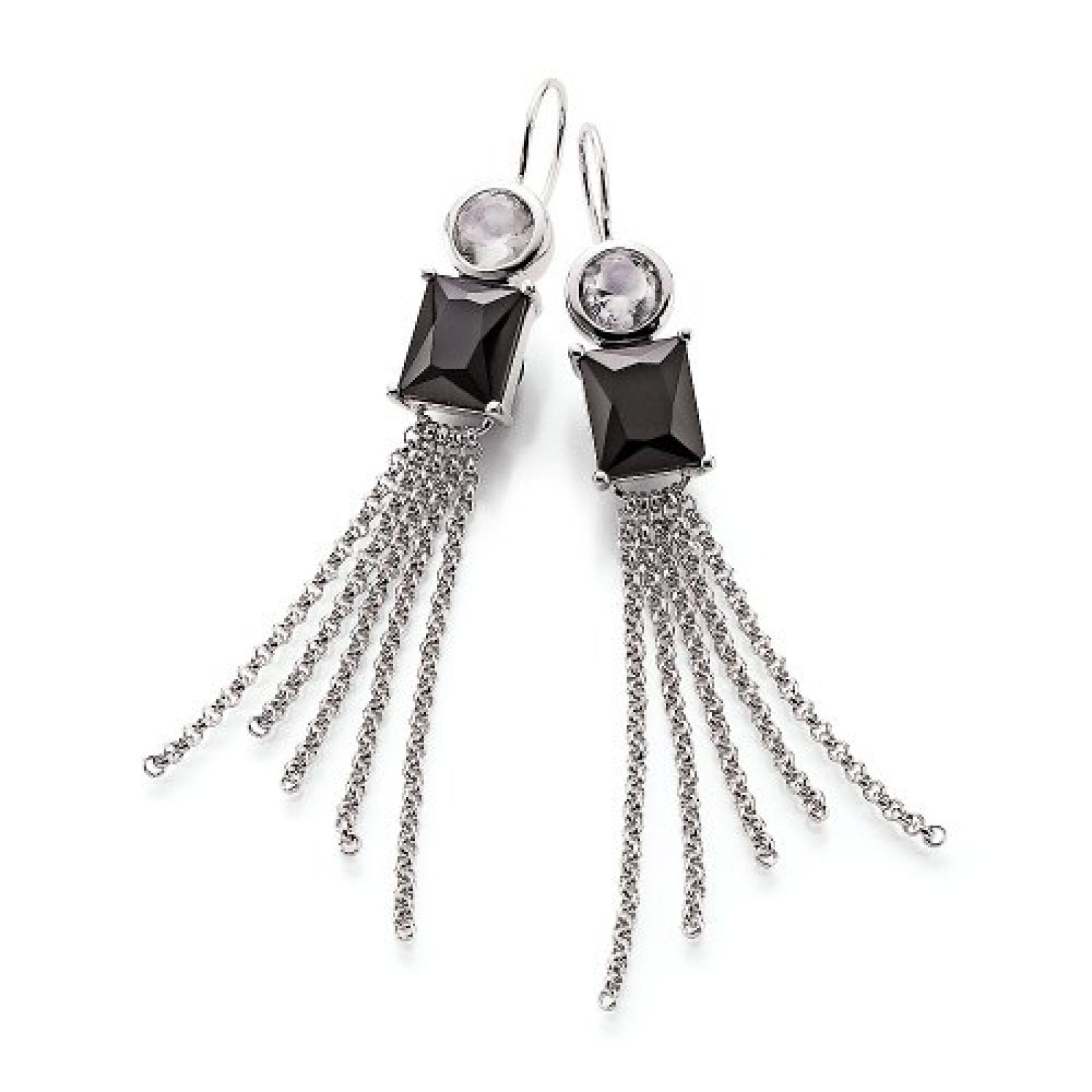 frida nyberg Damen-Ohrh&auml;nger schwarz-wei&szlig; 191009012 