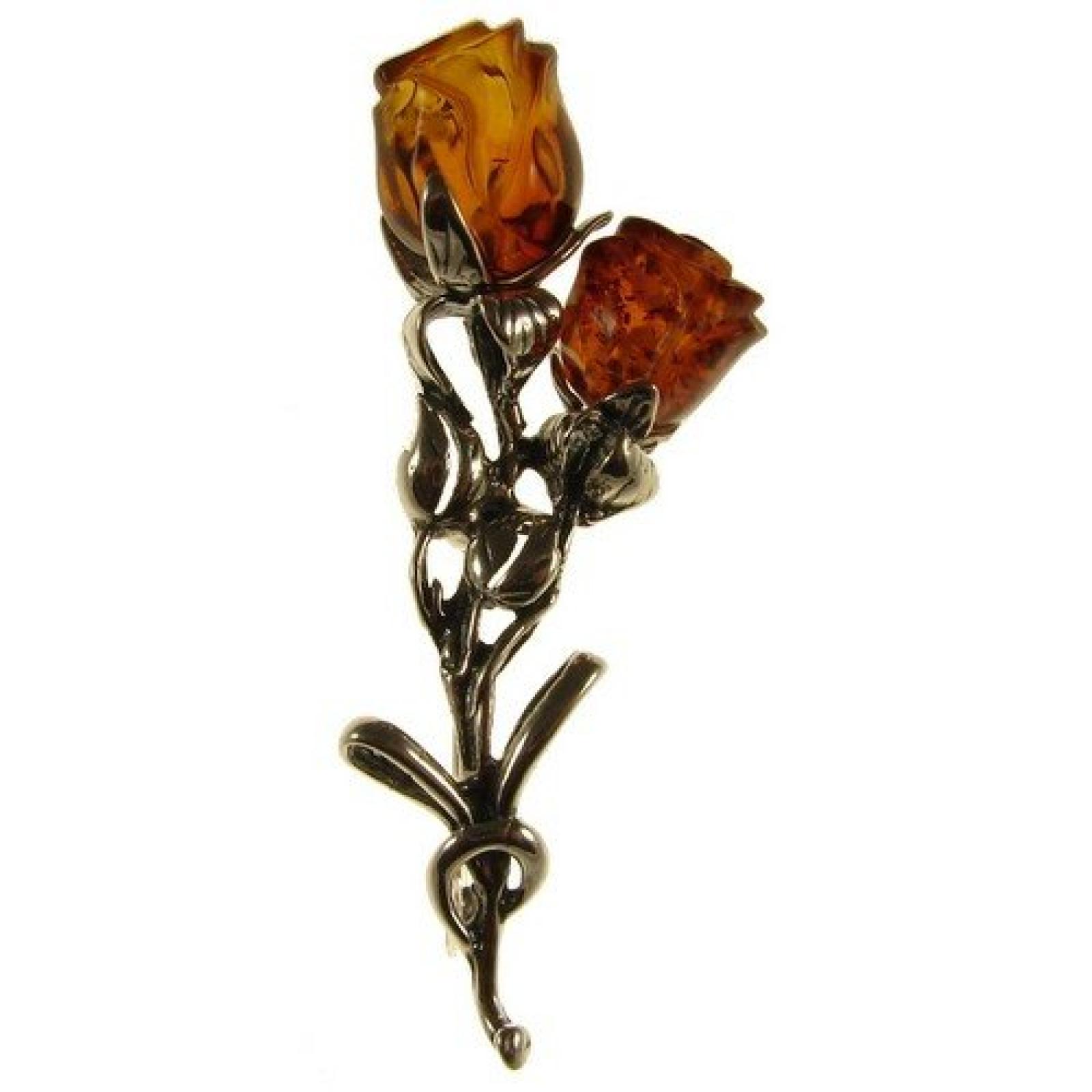 Damen-Brosche 925 Sterlingsilber Bernstein / Schmuck / Broschen Damen-Brosche 925 Sterlingsilber Bernstein / Schmuck / Broschen